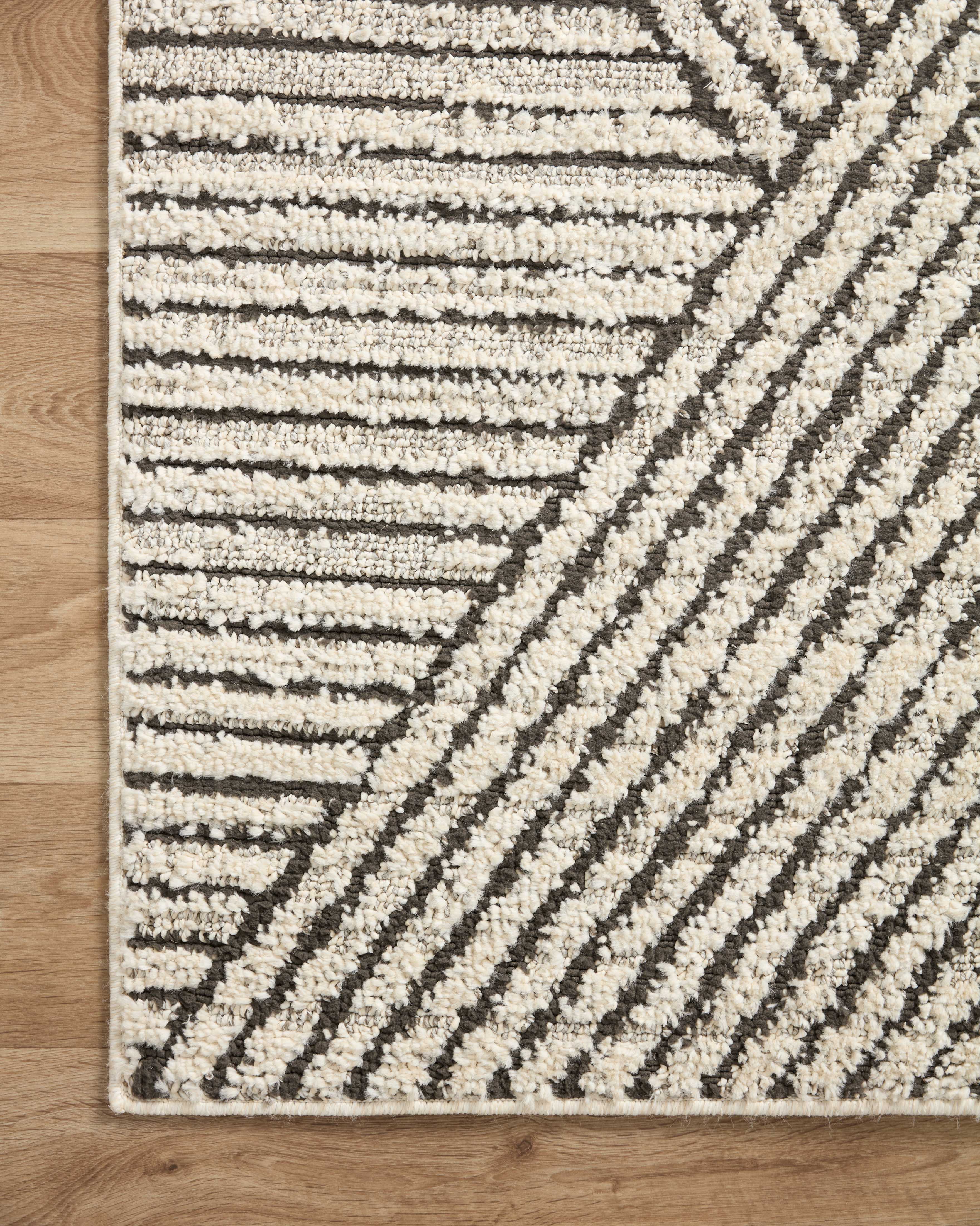 Loloi Fabian Charcoal / Ivory Rug No.1 RUGS - synthetic Loloi 18" x 18"
