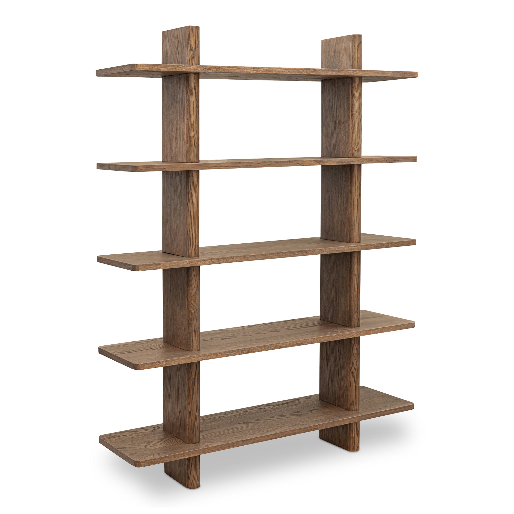 Cadman Large Bookcase Dark Brown Furniture - Bookshelves Moe's Furniture