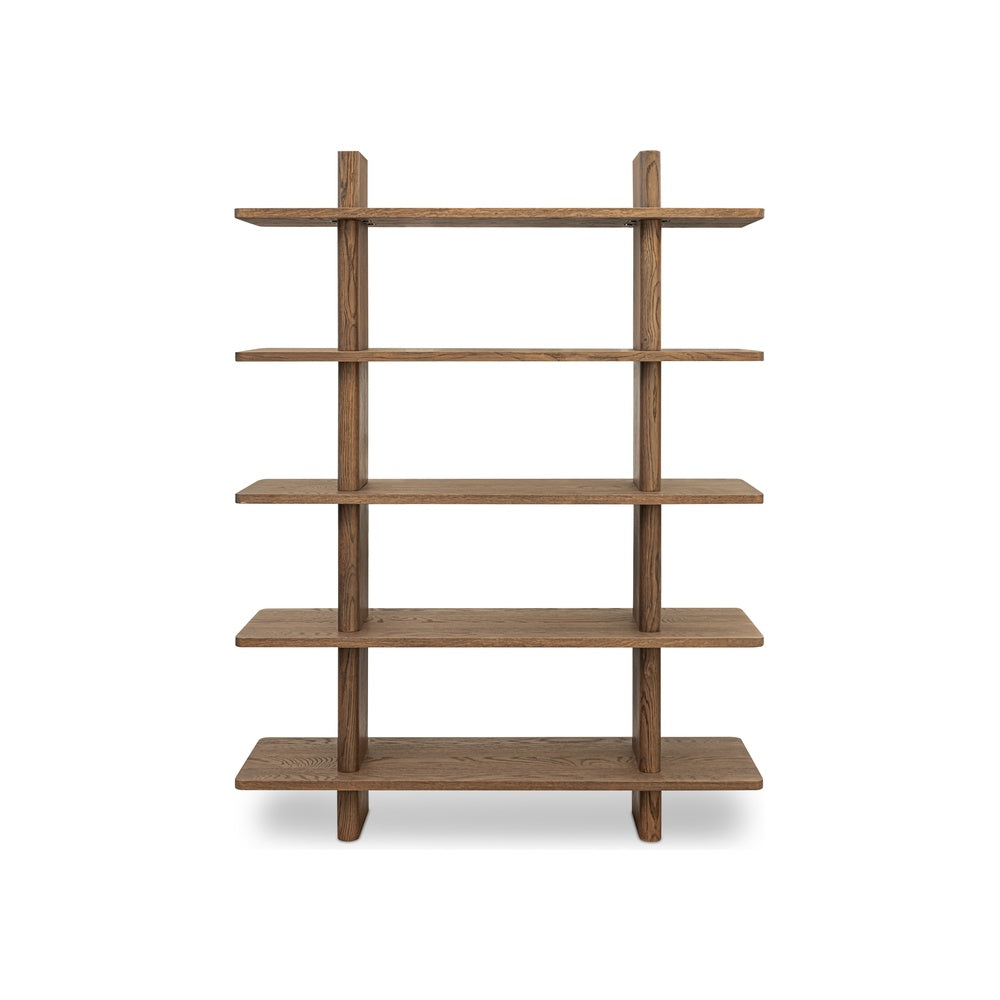 Cadman Large Bookcase Dark Brown Furniture - Bookshelves Moe's Furniture