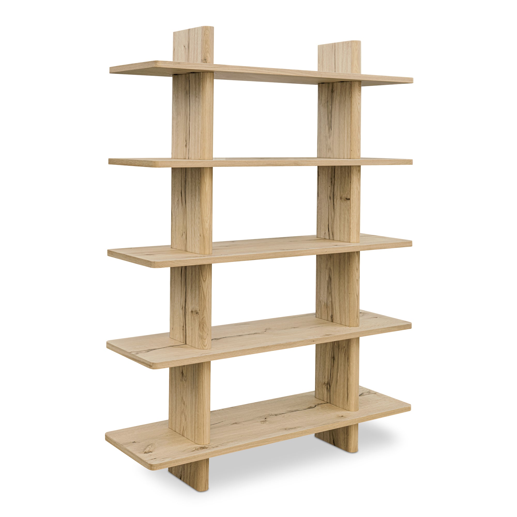 Cadman Large Bookcase Rustic Oak Furniture - Bookshelves Moe's Furniture