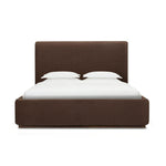Francis Bed 13 - FURNITURE - bed Style In Form Queen Velvet Coffee