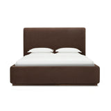 Francis Bed 13 - FURNITURE - bed Style In Form Queen Velvet Coffee