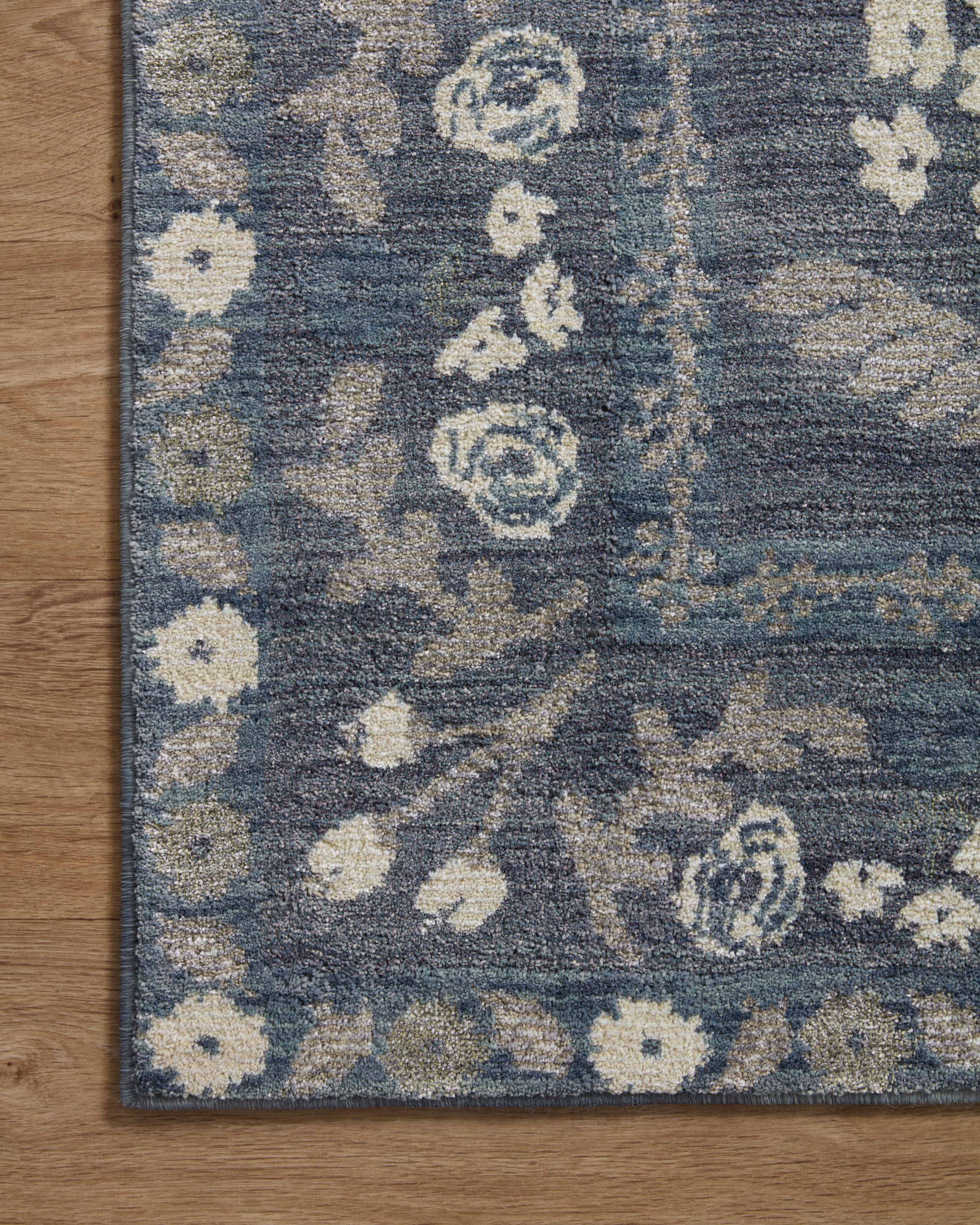 Rifle Paper Co. x Loloi Fiore Navy Grey Rug RUGS - synthetic Loloi