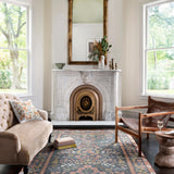 Rifle Paper Co. x Loloi Fiore Navy / Rust Rug RUGS - synthetic Loloi