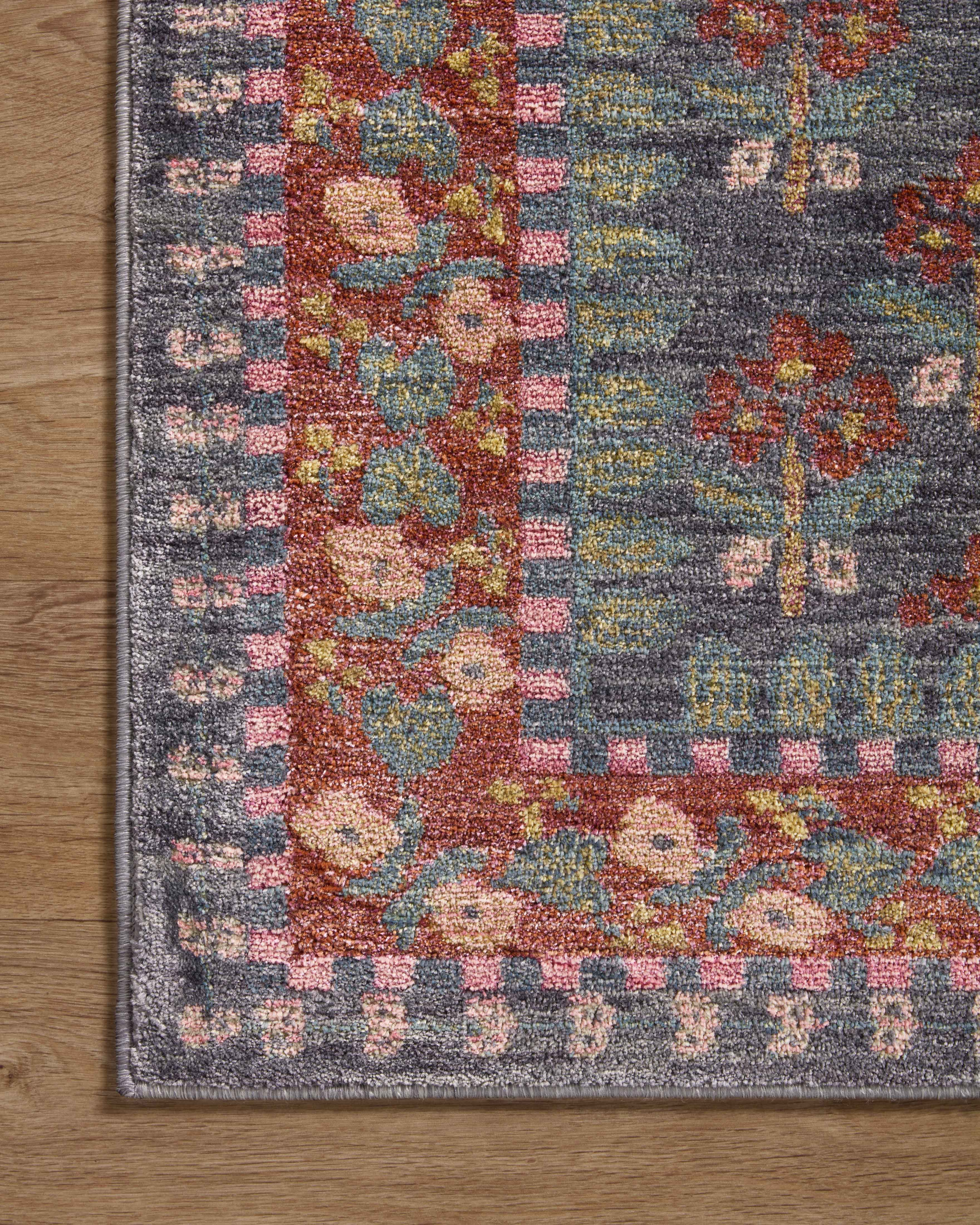 Rifle Paper Co. x Loloi Fiore Navy Rug No.2 RUGS - synthetic Loloi 18" x 18"