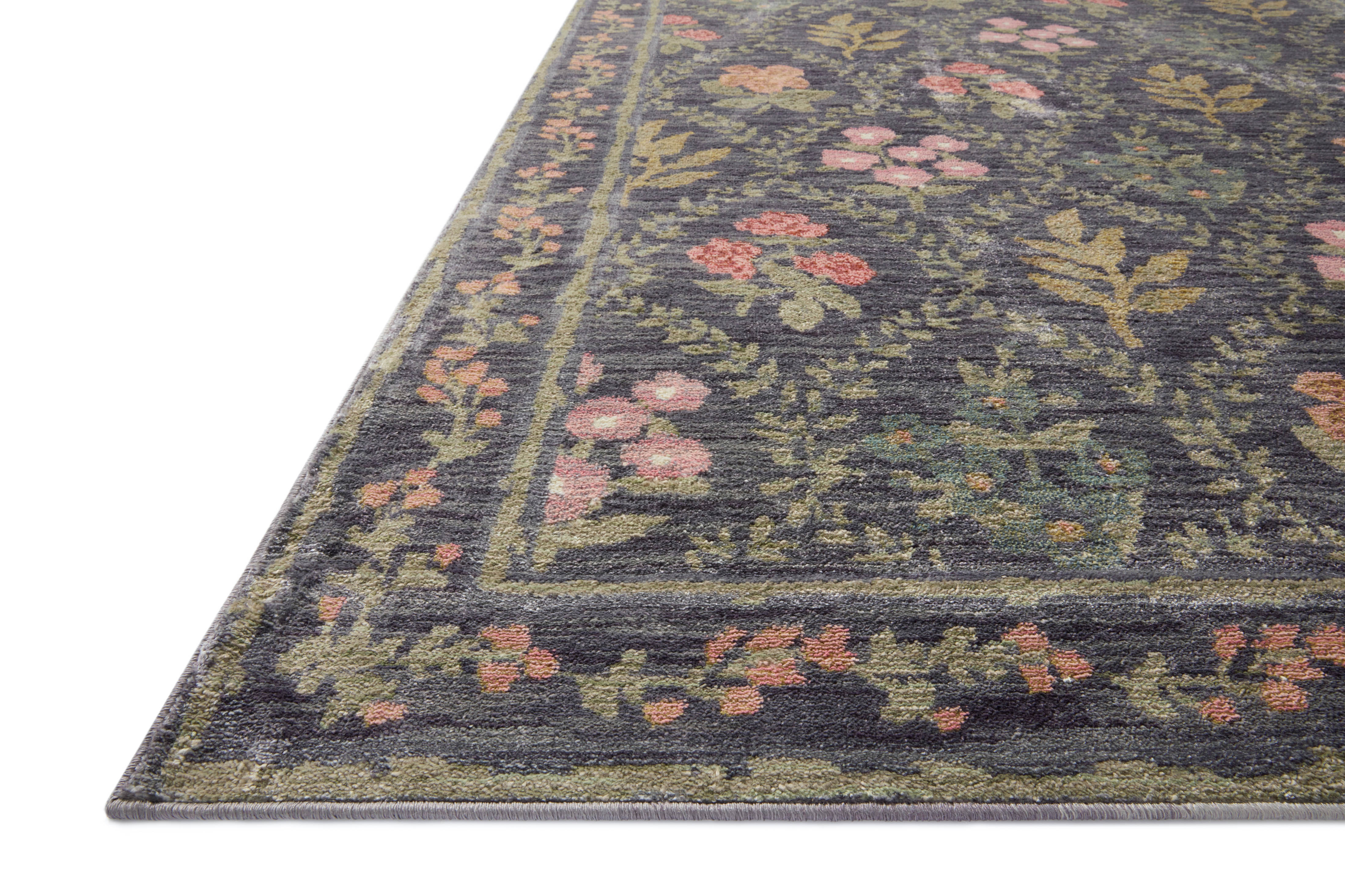 Rifle Paper Co. x Loloi Fiore Charcoal Rug