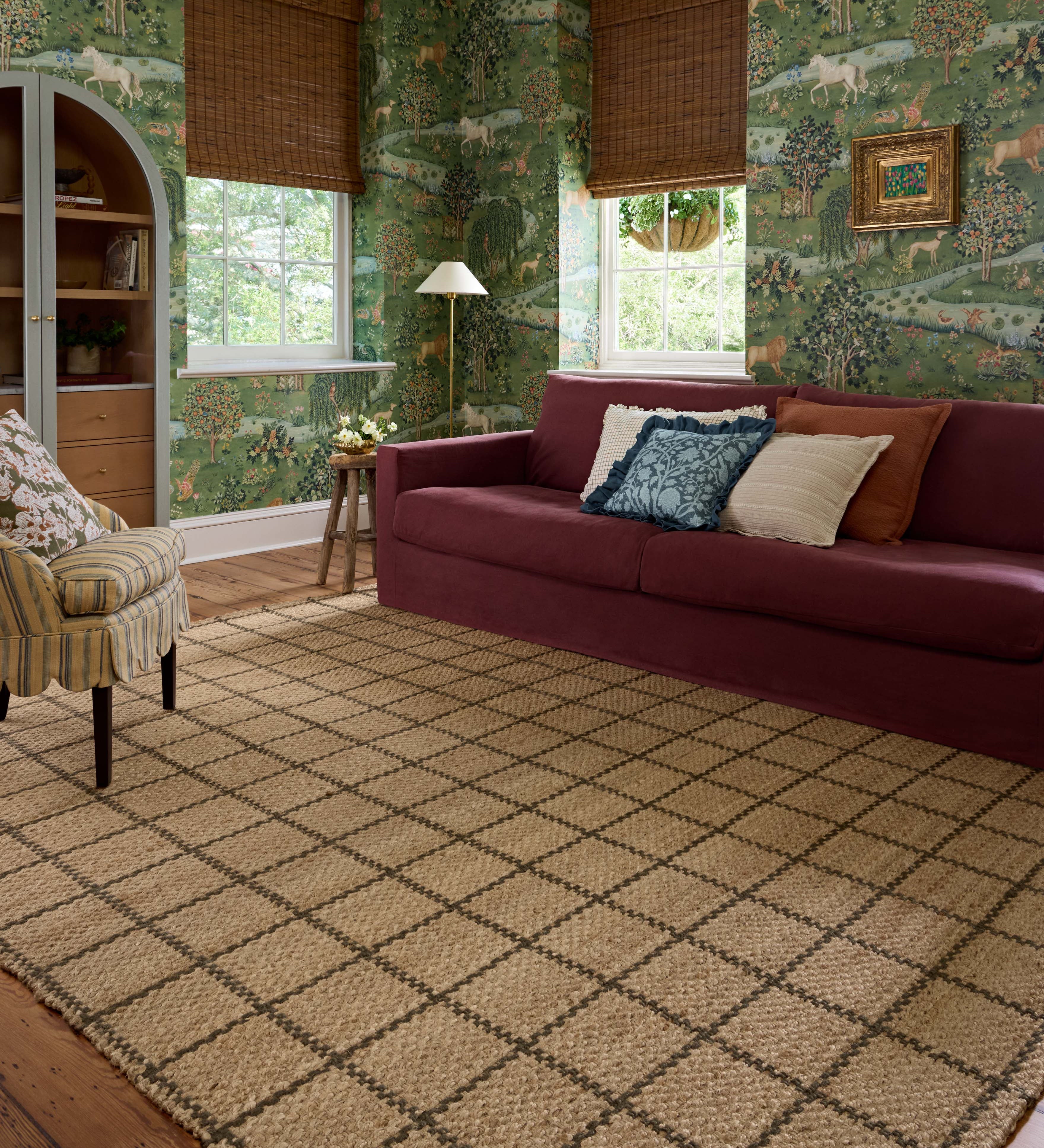 Chris Loves Julia x Loloi Fletcher Natural / Olive Rug RUGS - checkered Loloi