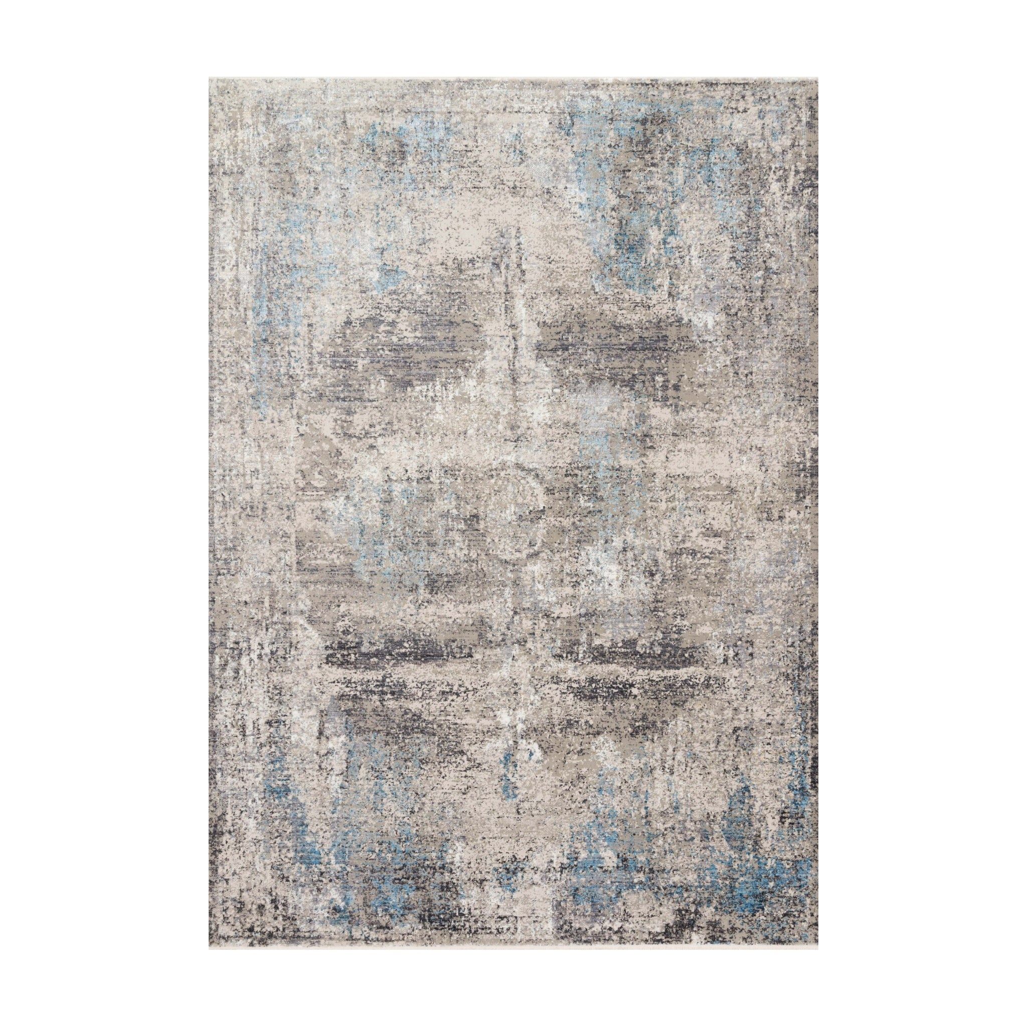Loloi Franca Slate / Sky Rug, 18" x 18"