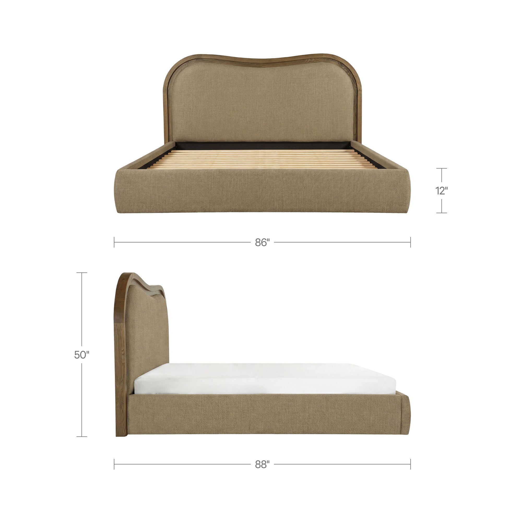 Camille Bed FURNITURE - bed Moe's Furniture