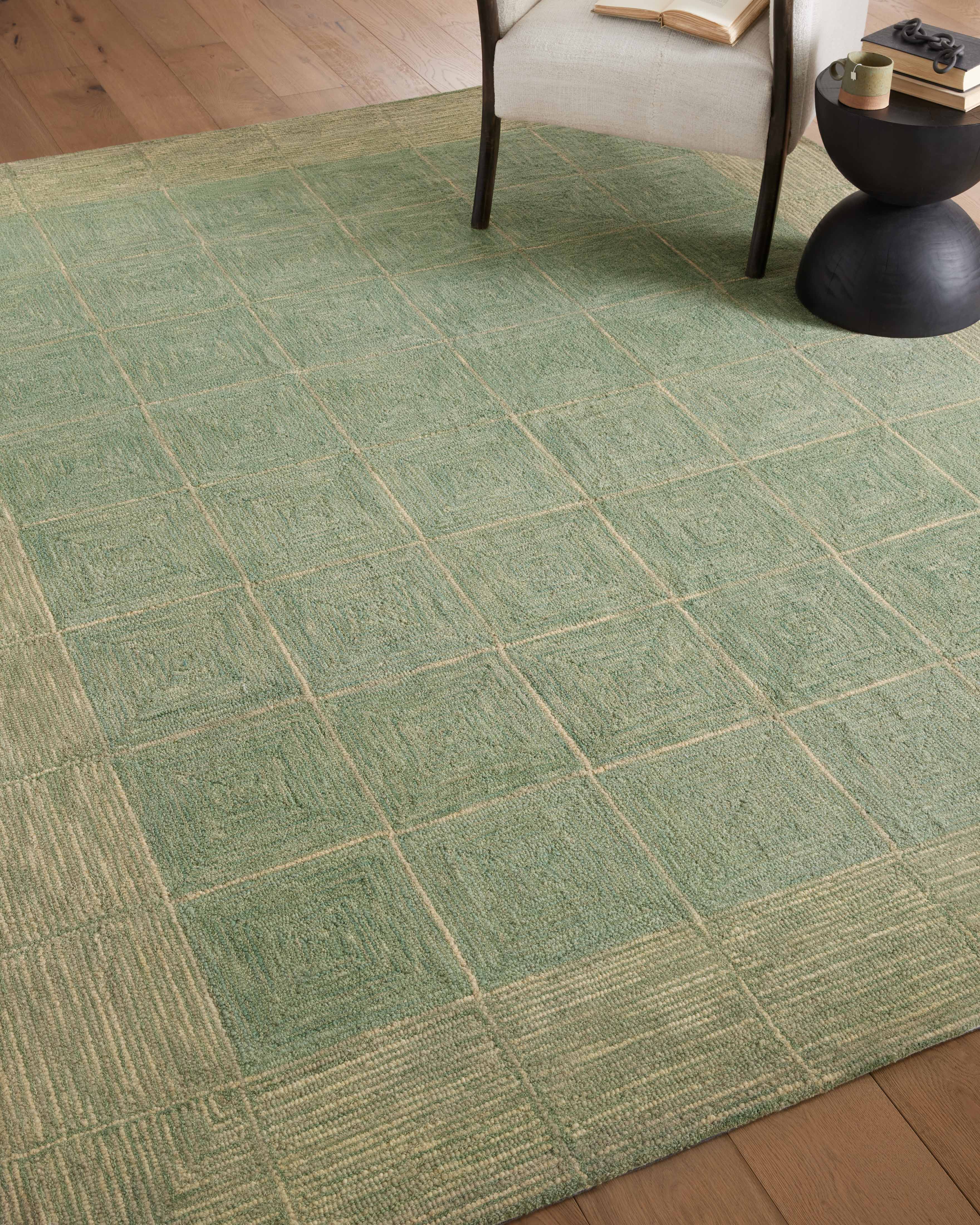 Chris Loves Julia x Loloi Francis Green / Natural Rug Rugs Loloi