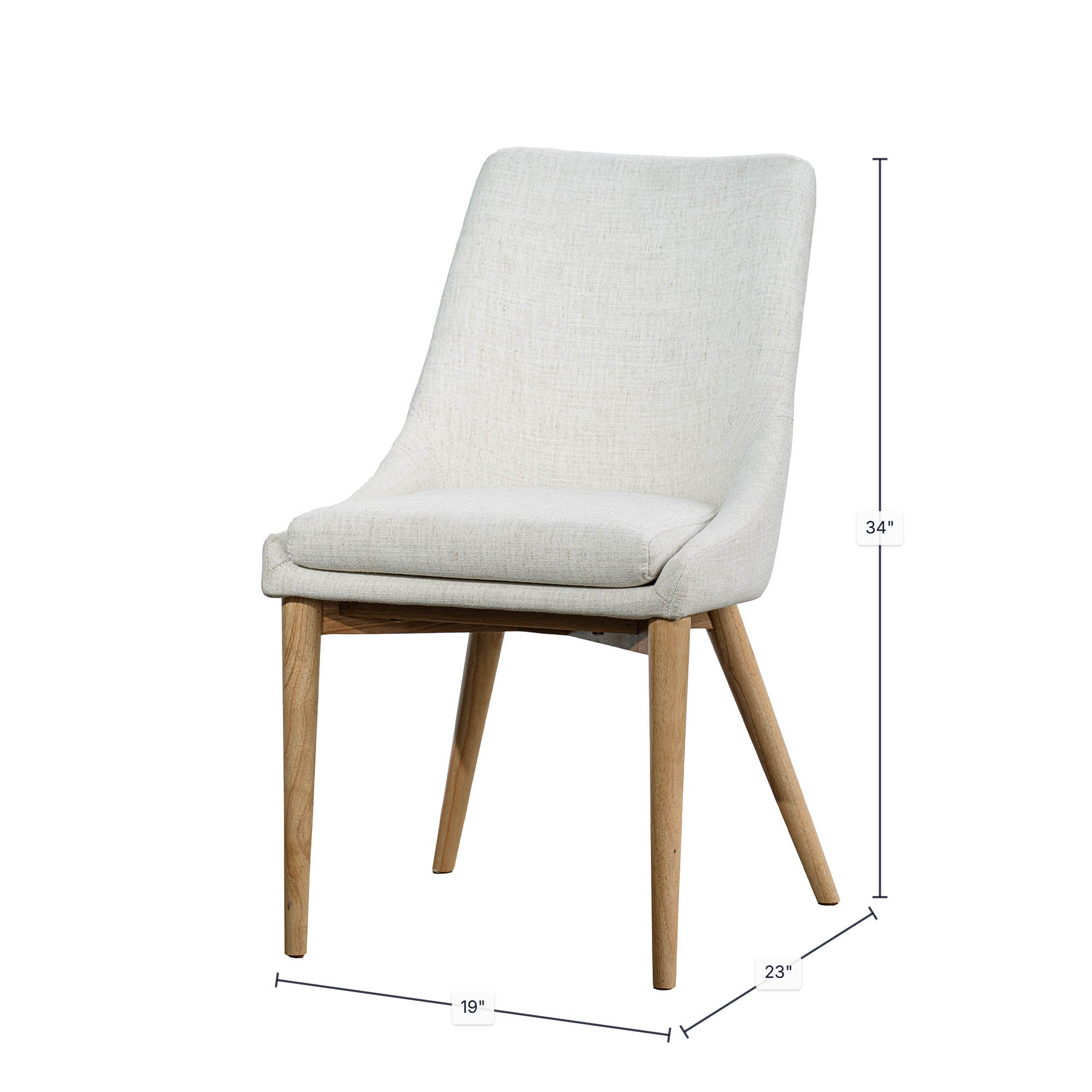 FLOOR MODEL - Frits Dining Chair - set of 2 - Taupe/Dark Brown FURNITURE - floor model LH IMPORTS