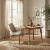 FLOOR MODEL - Frits Dining Chair - set of 2 - Taupe/Dark Brown FURNITURE - floor model LH IMPORTS