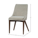 FLOOR MODEL - Frits Dining Chair - set of 2 - Taupe/Dark Brown FURNITURE - floor model LH IMPORTS