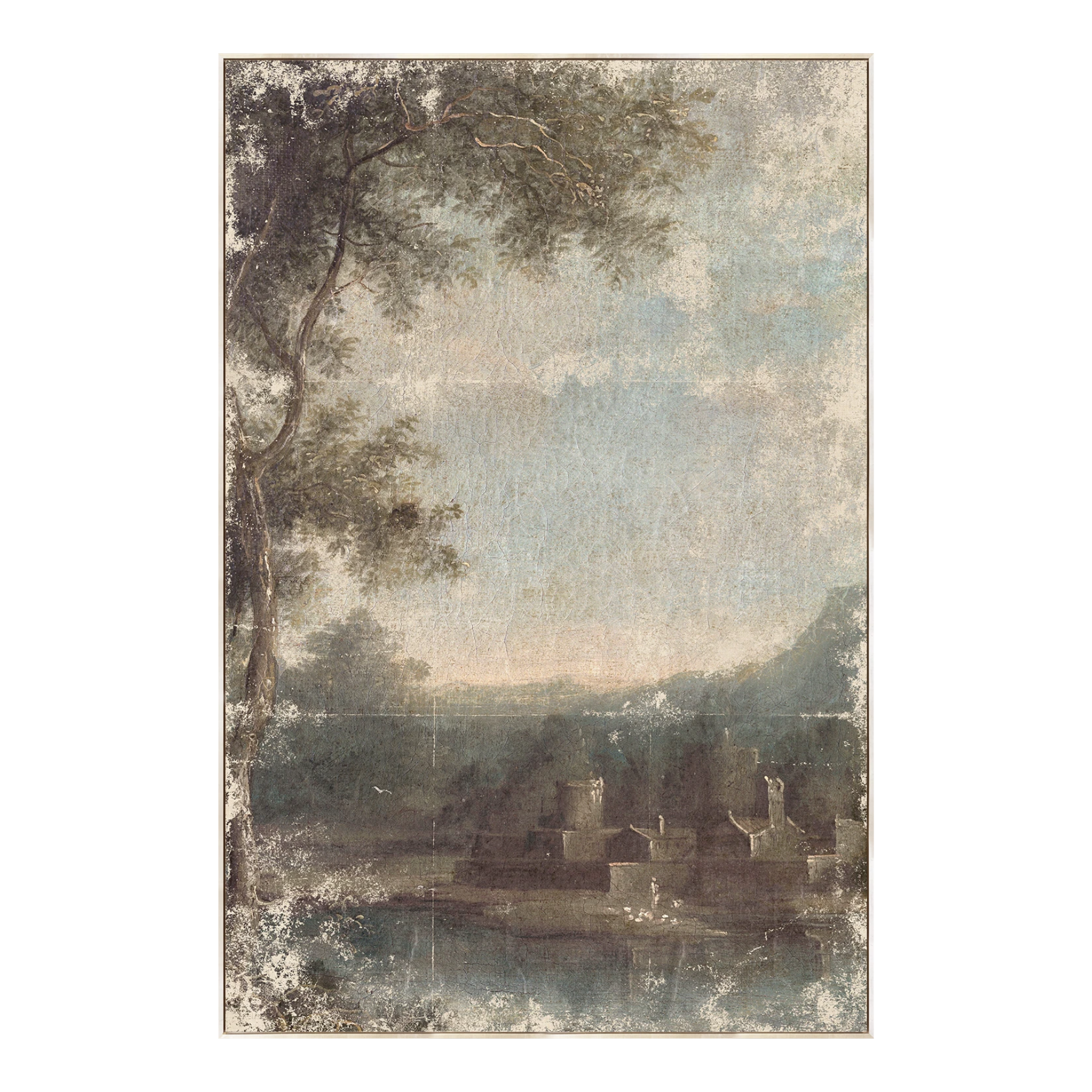"1864 Italian Landscape" Framed Art Print ARTWORK - framed print Celadon Art Framed Canvas