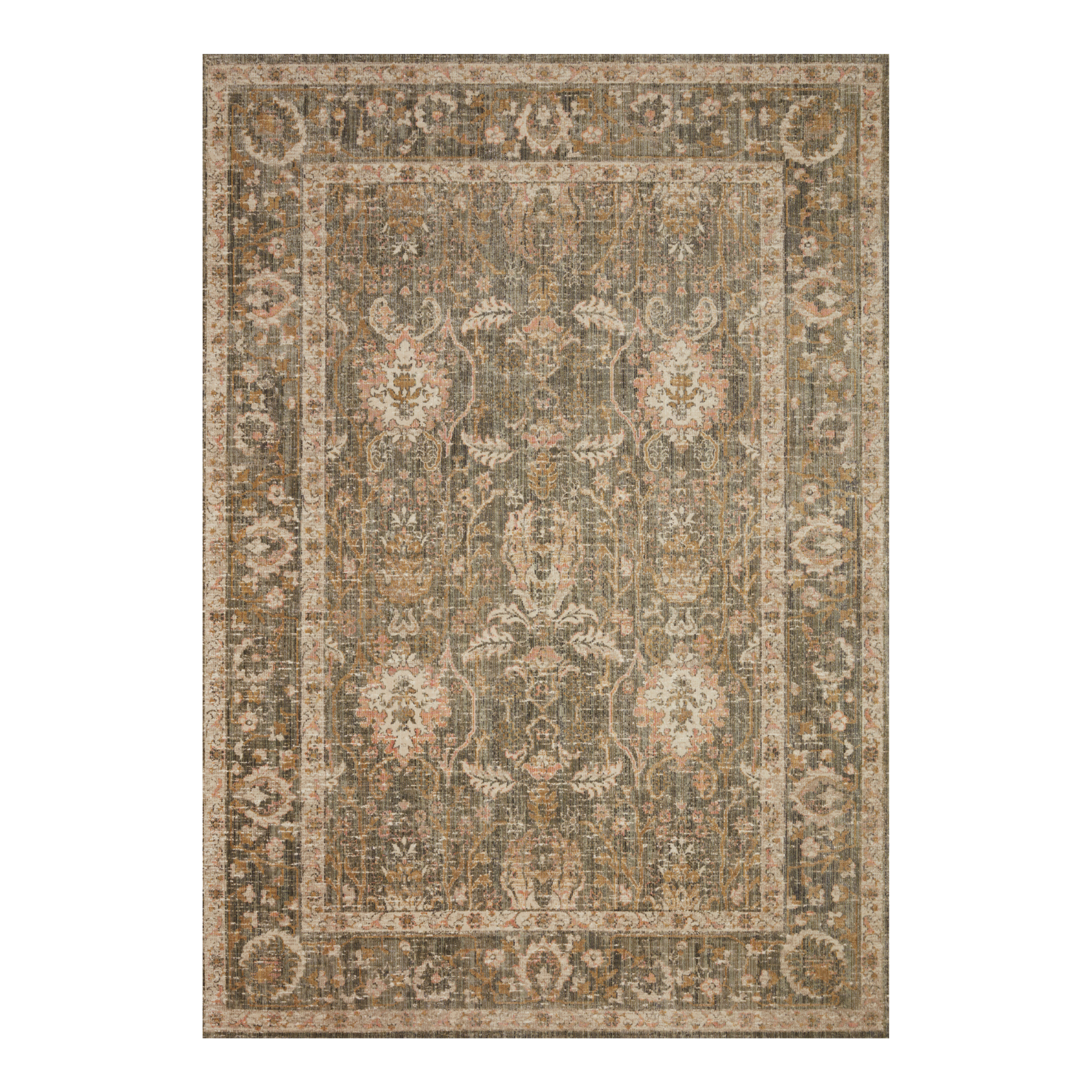 Chris Loves Julia x Loloi Rosemarie Sage / Blush Rug RUGS - patterned Loloi 18" x 18" sample