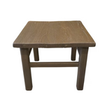 Drew Reclaimed Wood Side Table 5-VINTAGE-end table Hauer Market Aged Brown