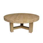 Lawrence Round Reclaimed Wood Coffee Table 4 - a - FURNITURE - Coffee Table - Round Hauer Market Natural