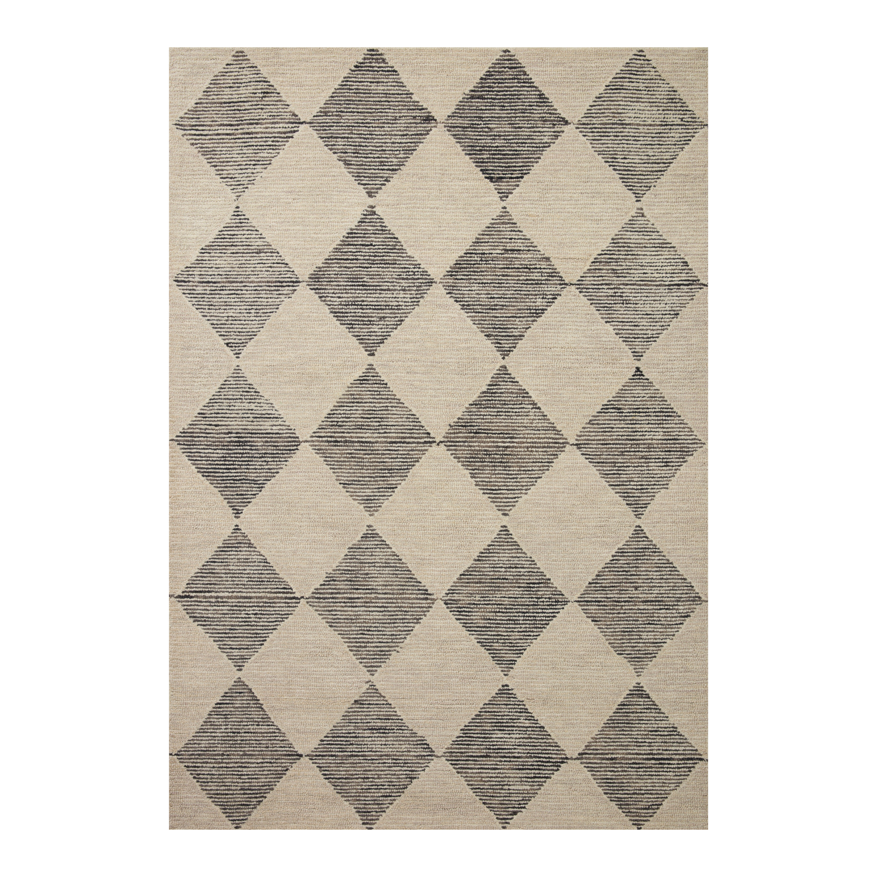 Chris Loves Julia x Loloi Francis Beige / Charcoal Rug Rugs Loloi 18" x 18" (SAMPLE)