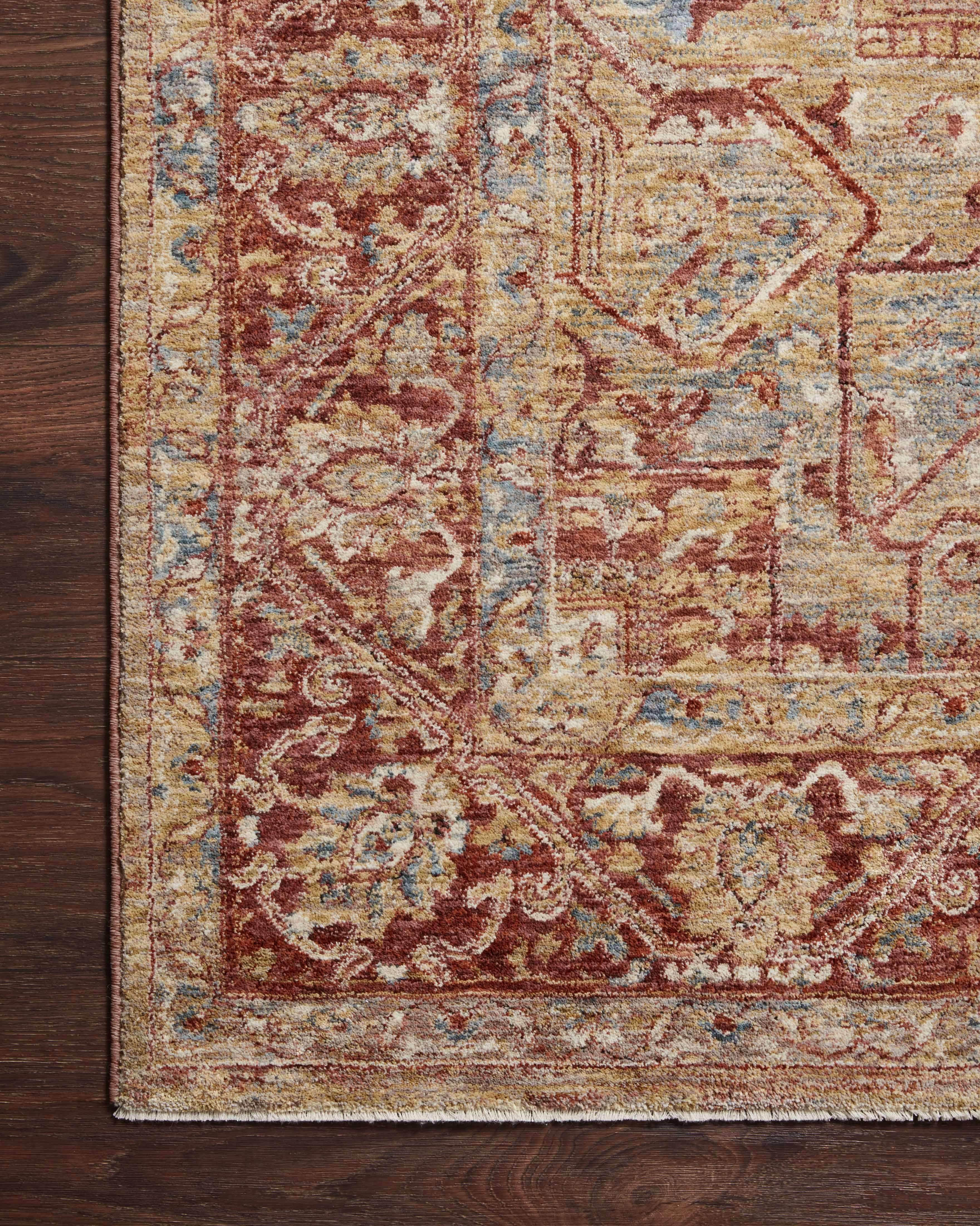 Loloi Gaia Gold / Brick Rug No.2 RUGS - synthetic Loloi 18" x 18"