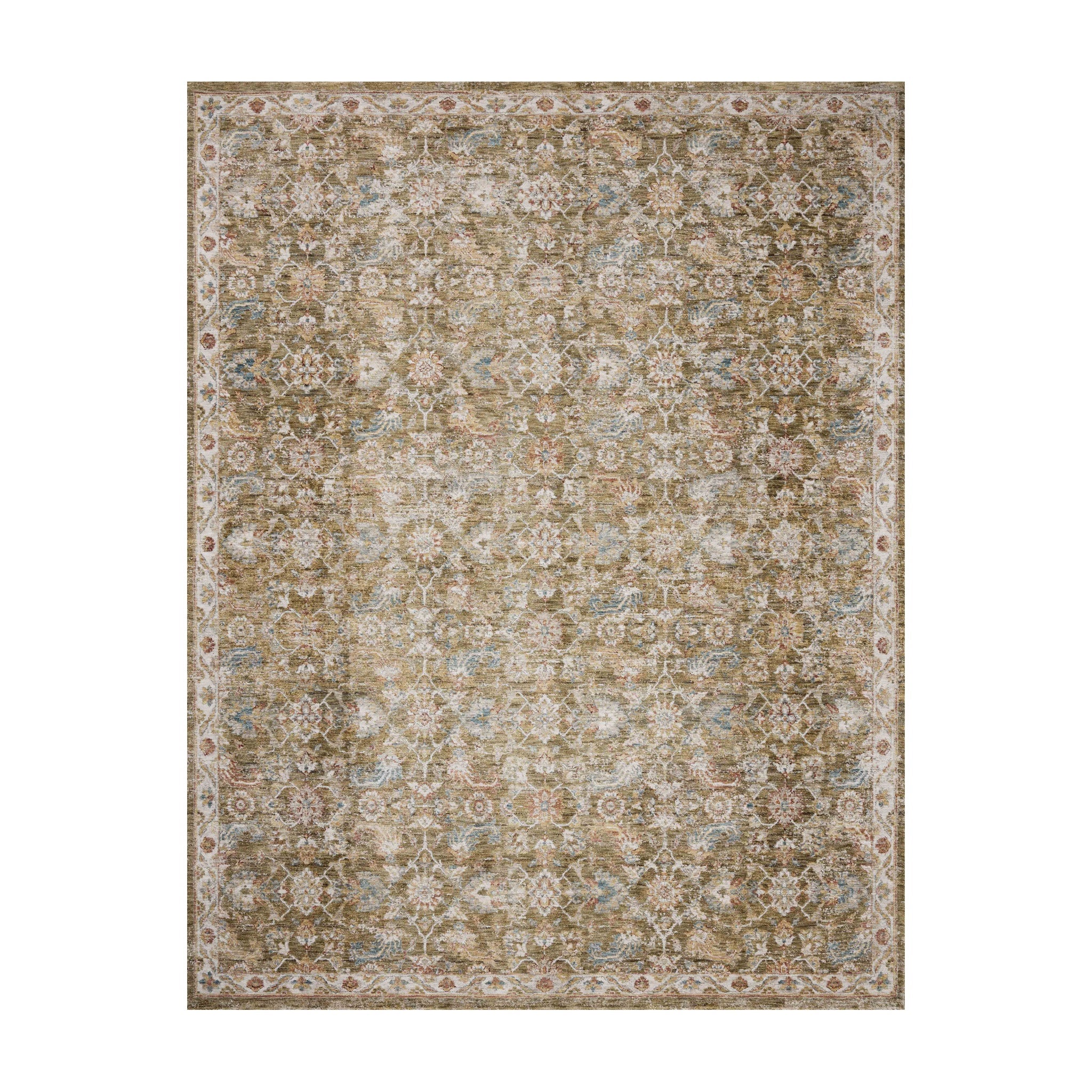 Loloi Gaia Olive / Multi Rug, 18" x 18"