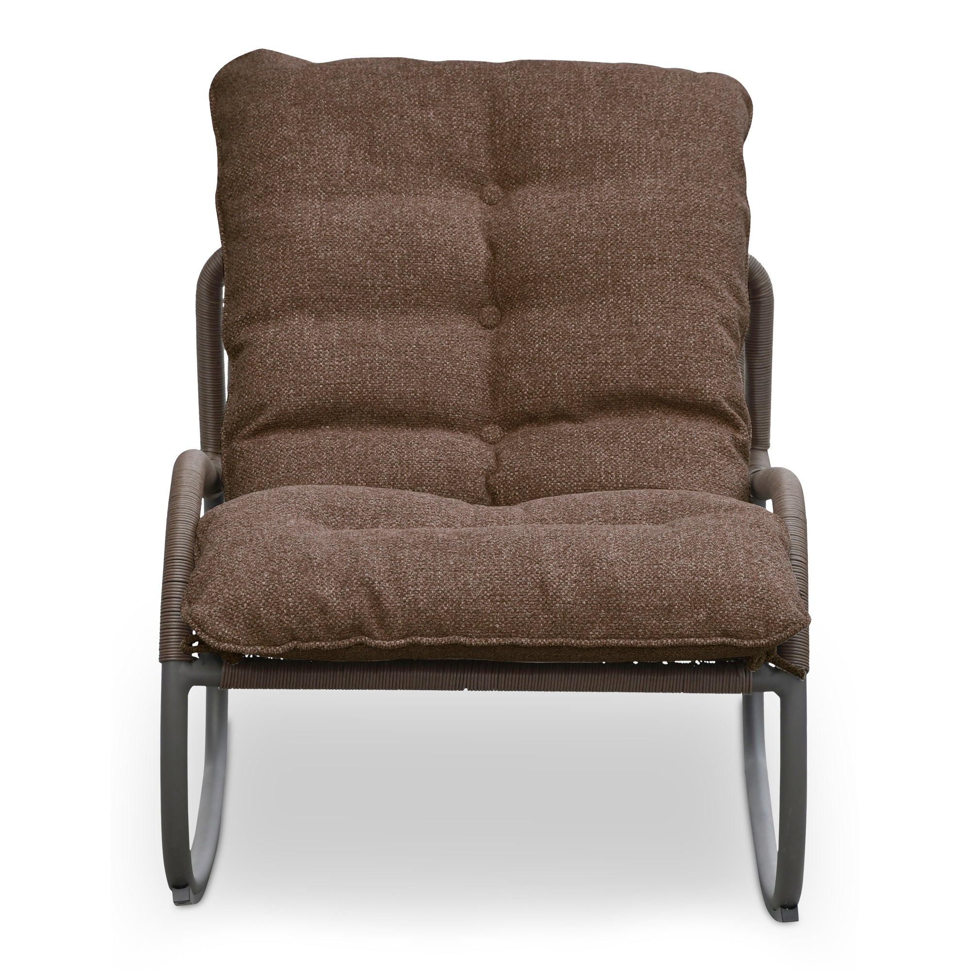 Lyrik Outdoor Rocking Chair Furniture - Occasional Chairs Moe's Furniture Brown
