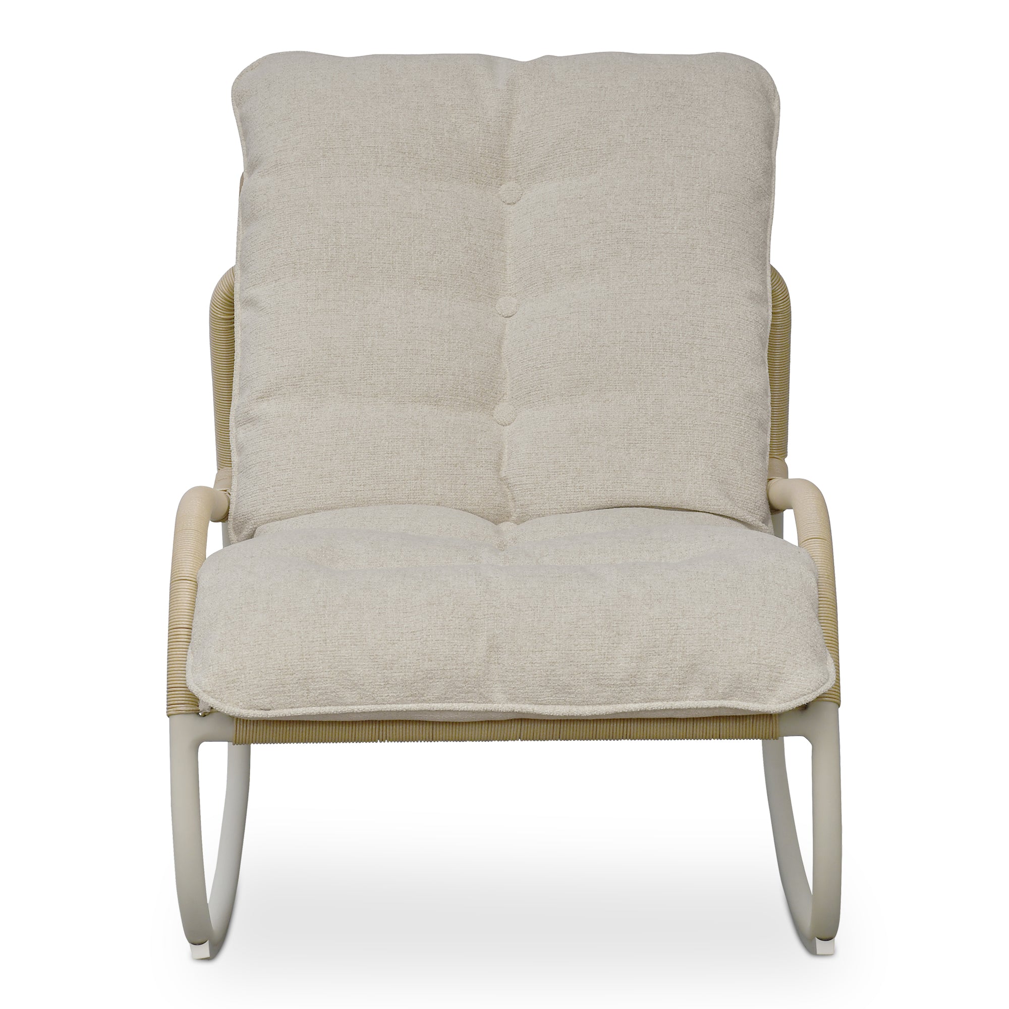 Lyrik Outdoor Rocking Chair Furniture - Occasional Chairs Moe's Furniture Beige