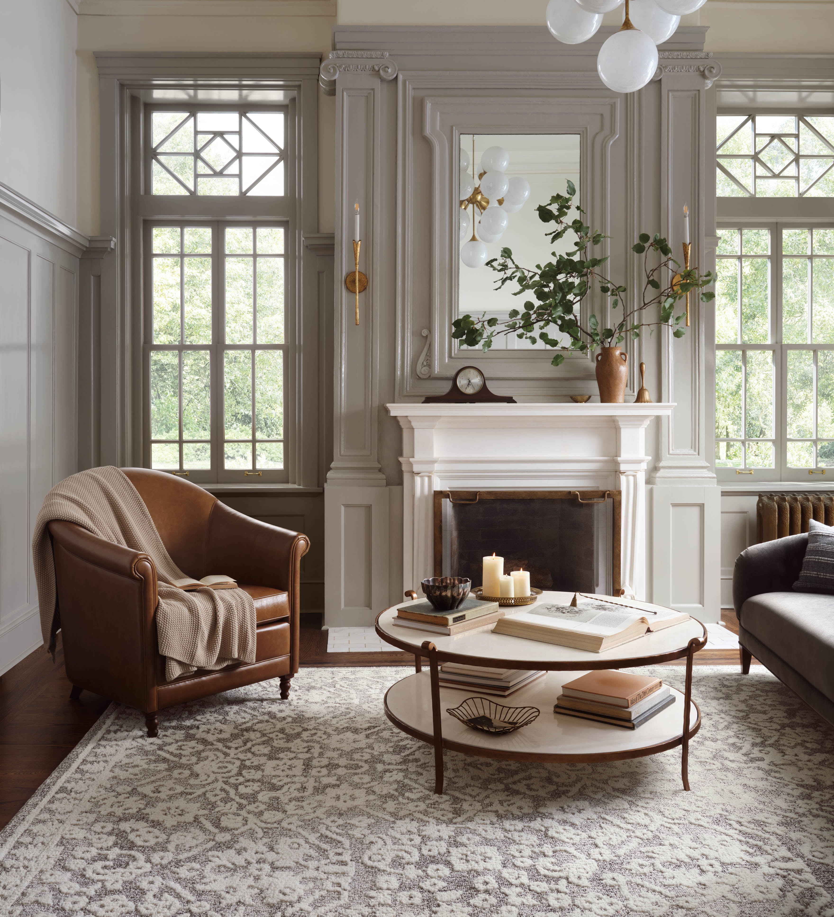 Magnolia Home by Joanna Gaines x Loloi Gigi Grey / Ivory Rug 0-RUGS-patterned Loloi