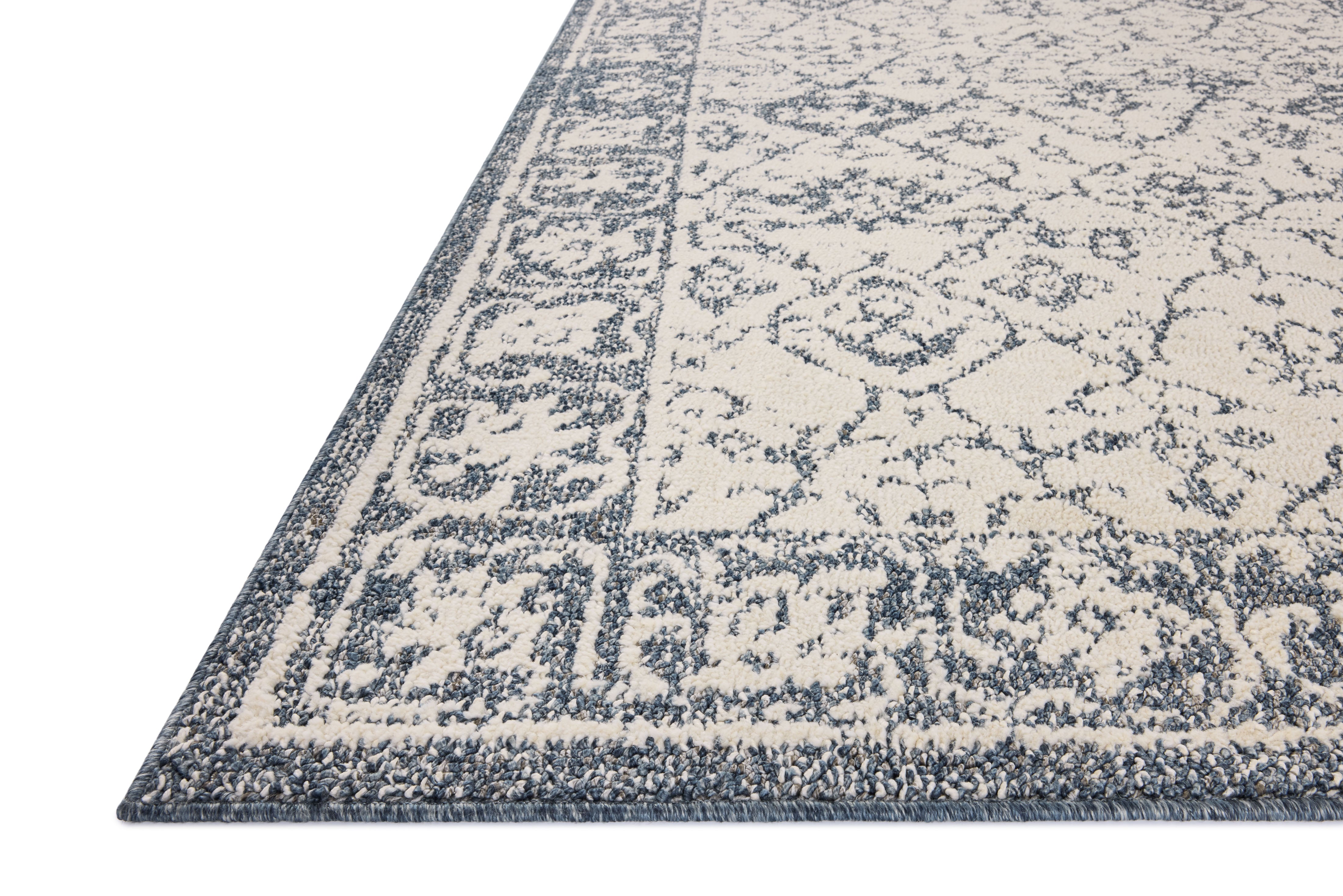 Magnolia Home by Joanna Gaines x Loloi Gigi Ivory / Blue Rug 0-RUGS-patterned Loloi