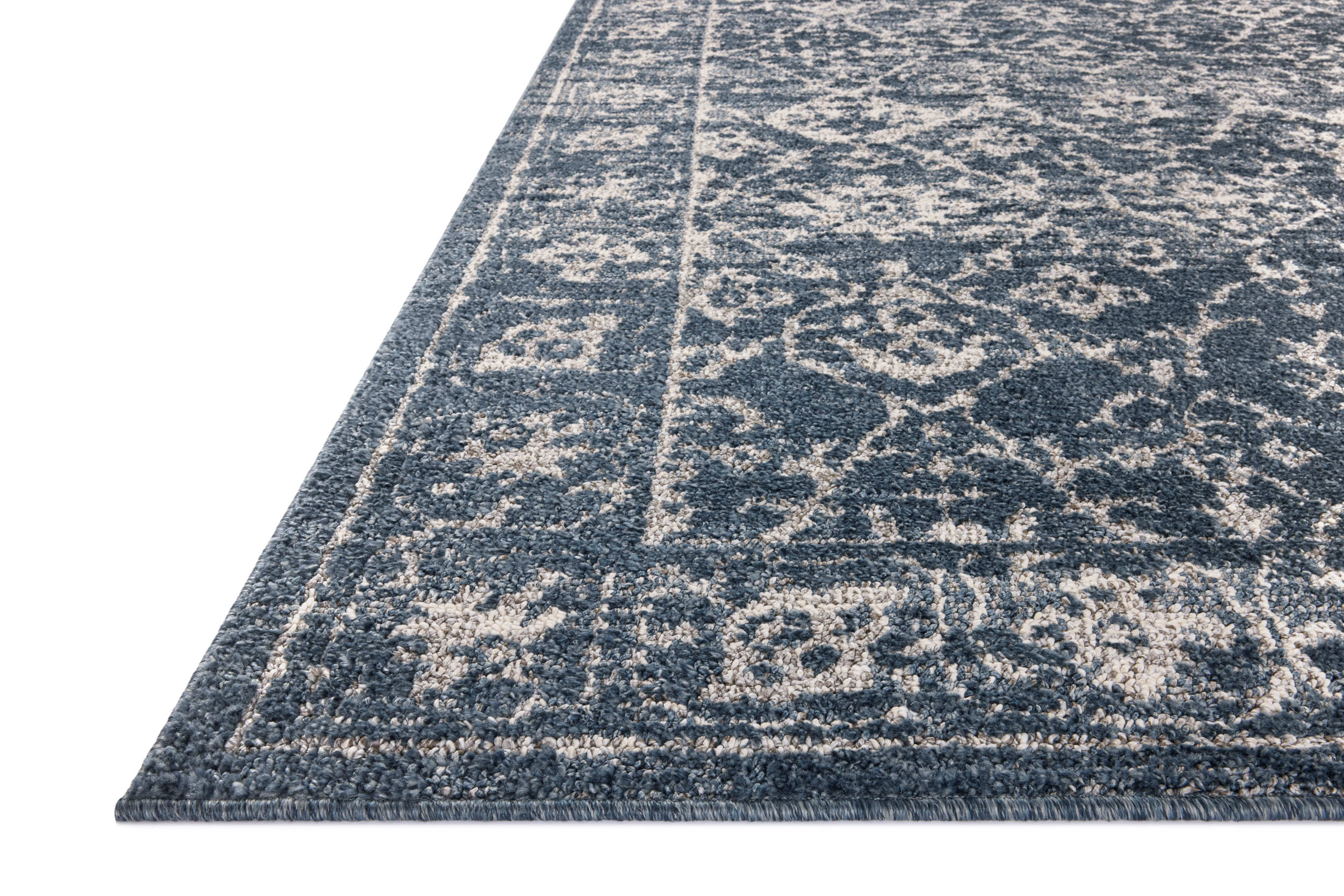 Magnolia Home by Joanna Gaines x Loloi Gigi Navy / Stone Rug 0-RUGS-patterned Loloi