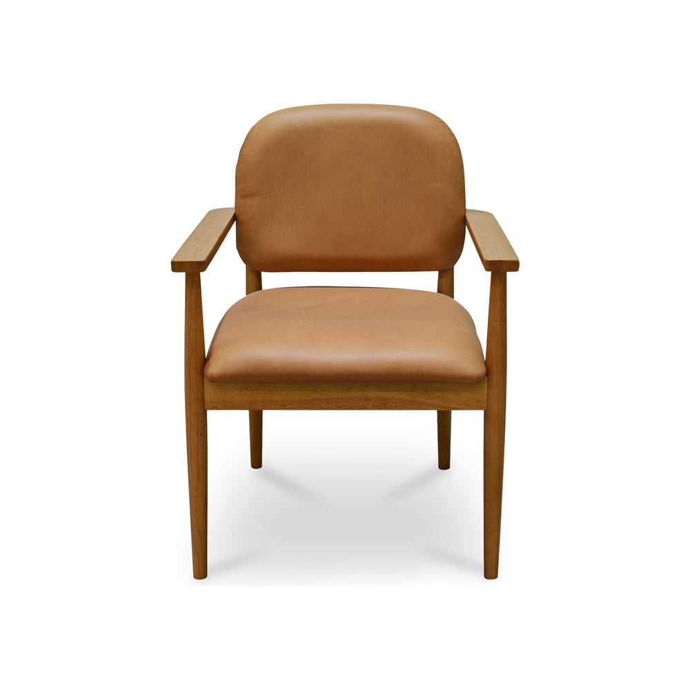 Noelle Dining Chair FURNITURE - dining chairs Moe's Furniture Brown Leather