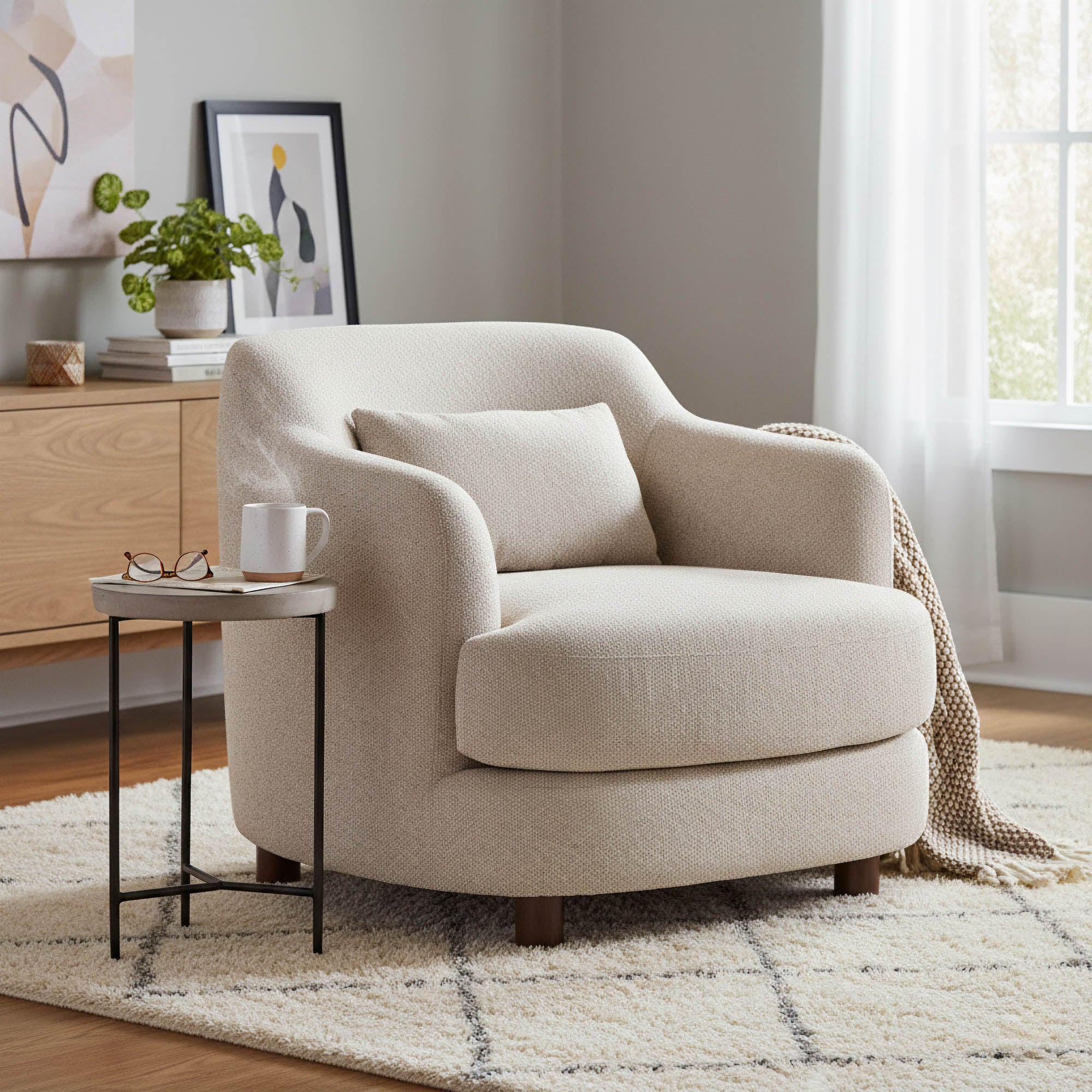 FLOOR MODEL - Genevieve Club Chair FURNITURE - accent chair LH IMPORTS