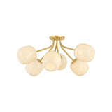 Lisette Semi Flush LIGHTING - Semi Flush Hudson Valley Lighting Aged Brass Small