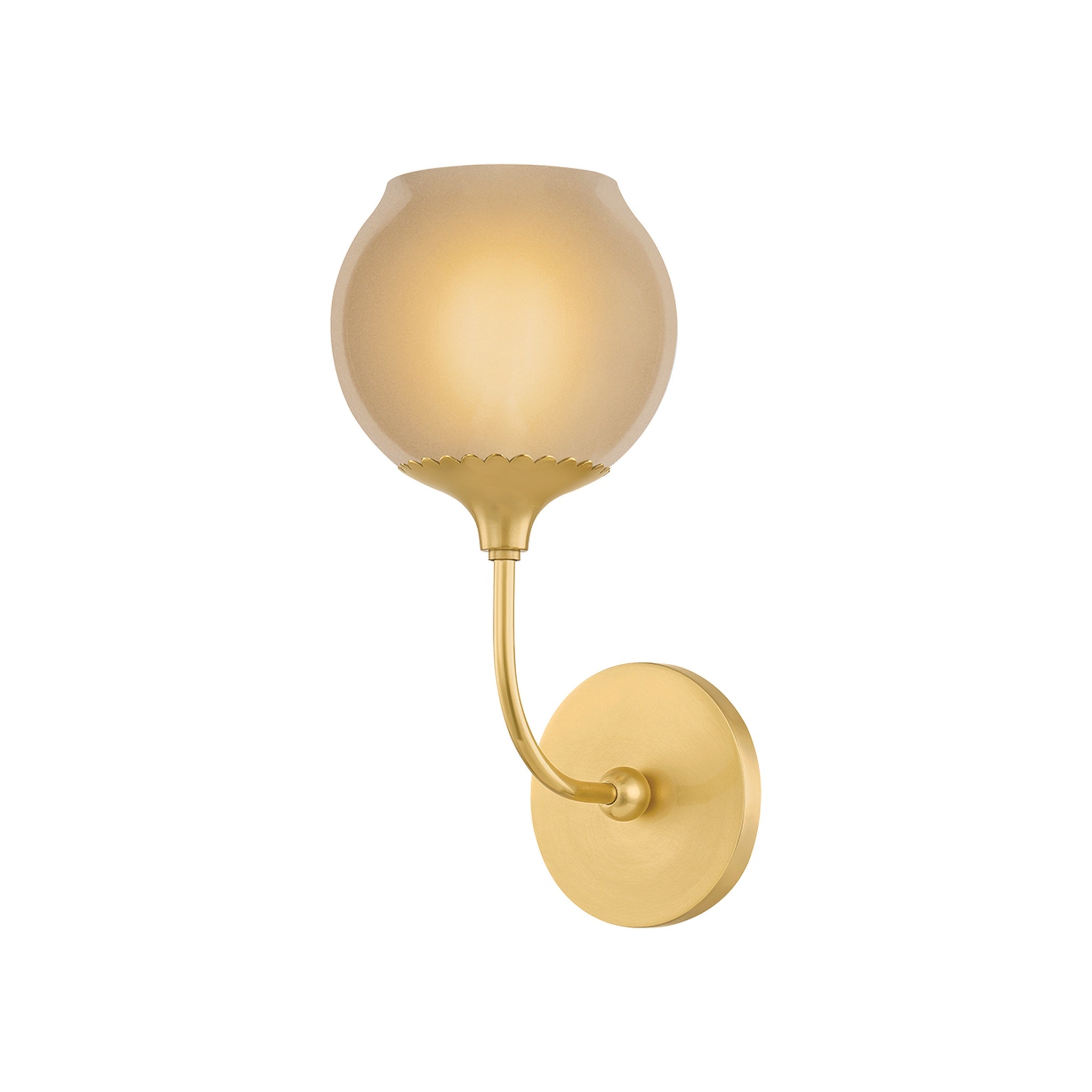 Daya Wall Sconce, Aged Brass Small