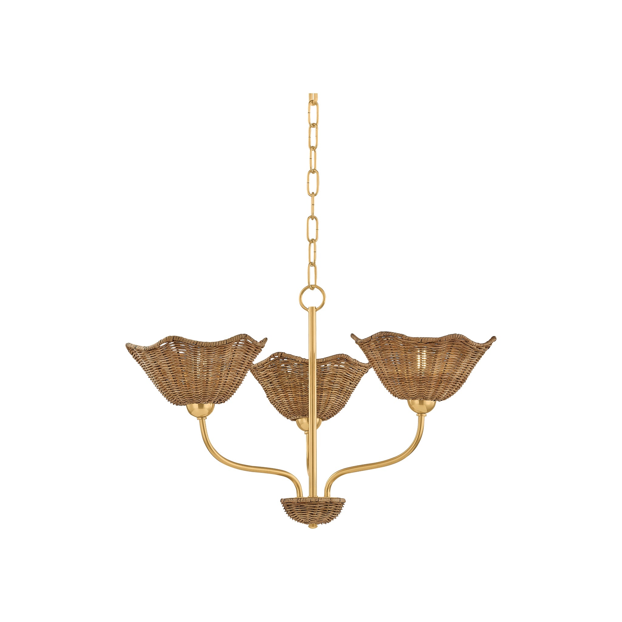 Kehlani Chandelier LIGHTING - chandelier Hudson Valley Lighting Aged Brass Small