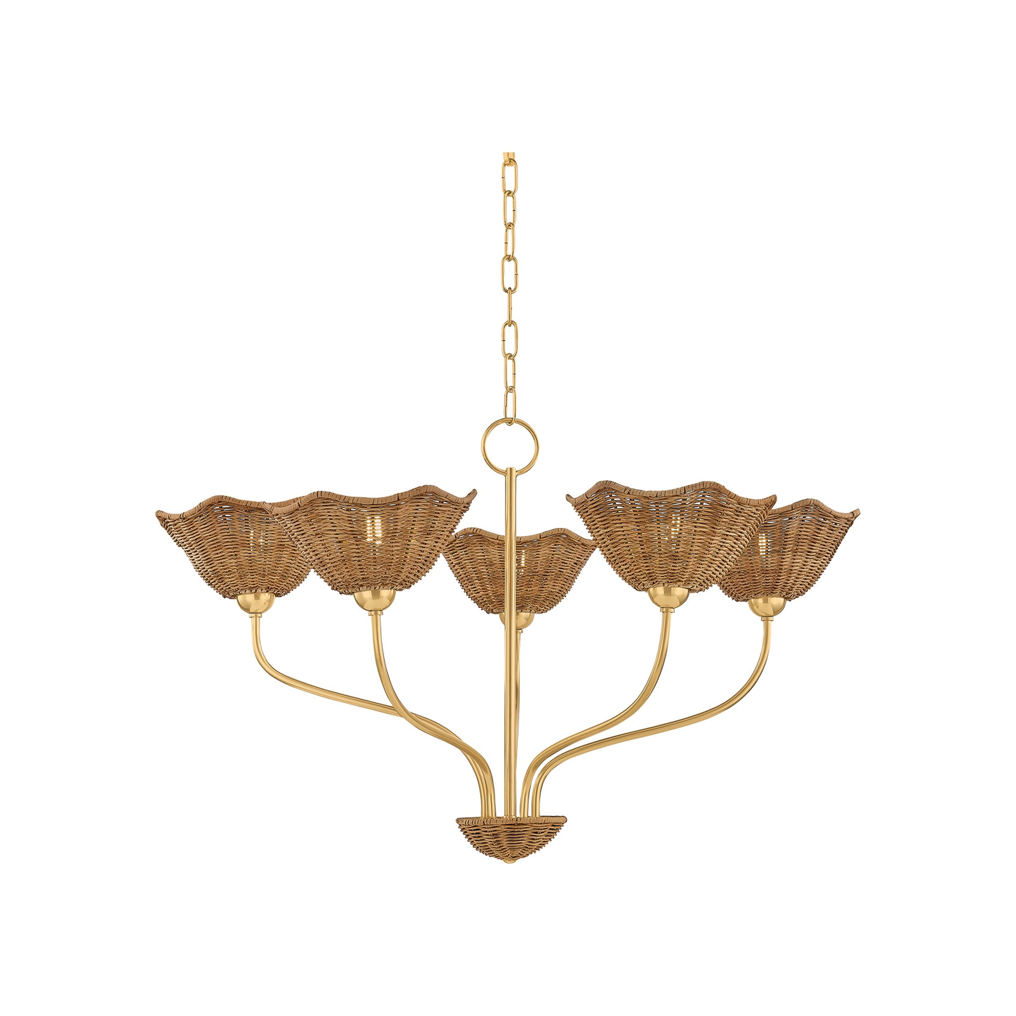 Kehlani Chandelier LIGHTING - chandelier Hudson Valley Lighting Aged Brass Large