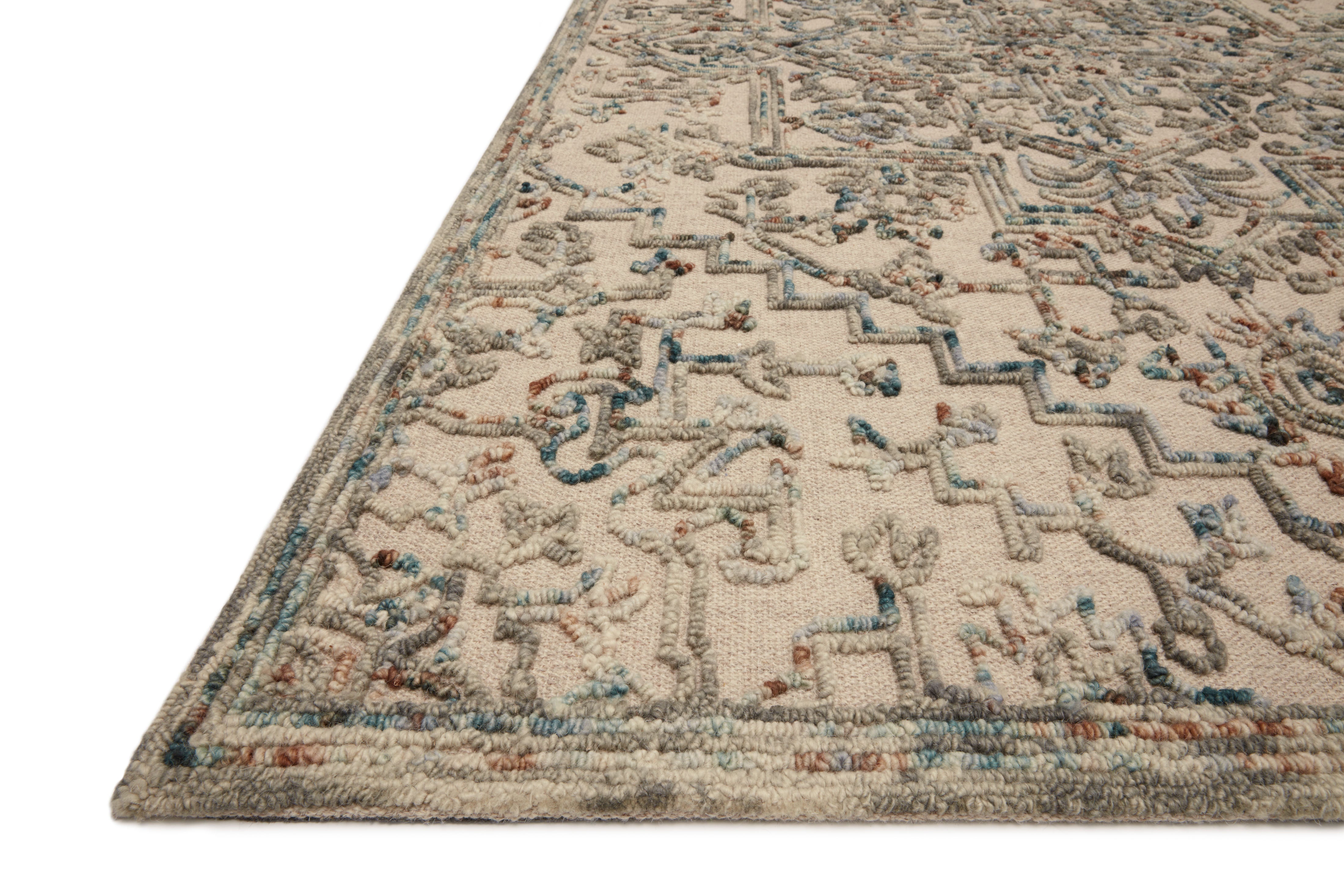 Loloi Halle Grey / Ocean Rug RUGS - wool Loloi