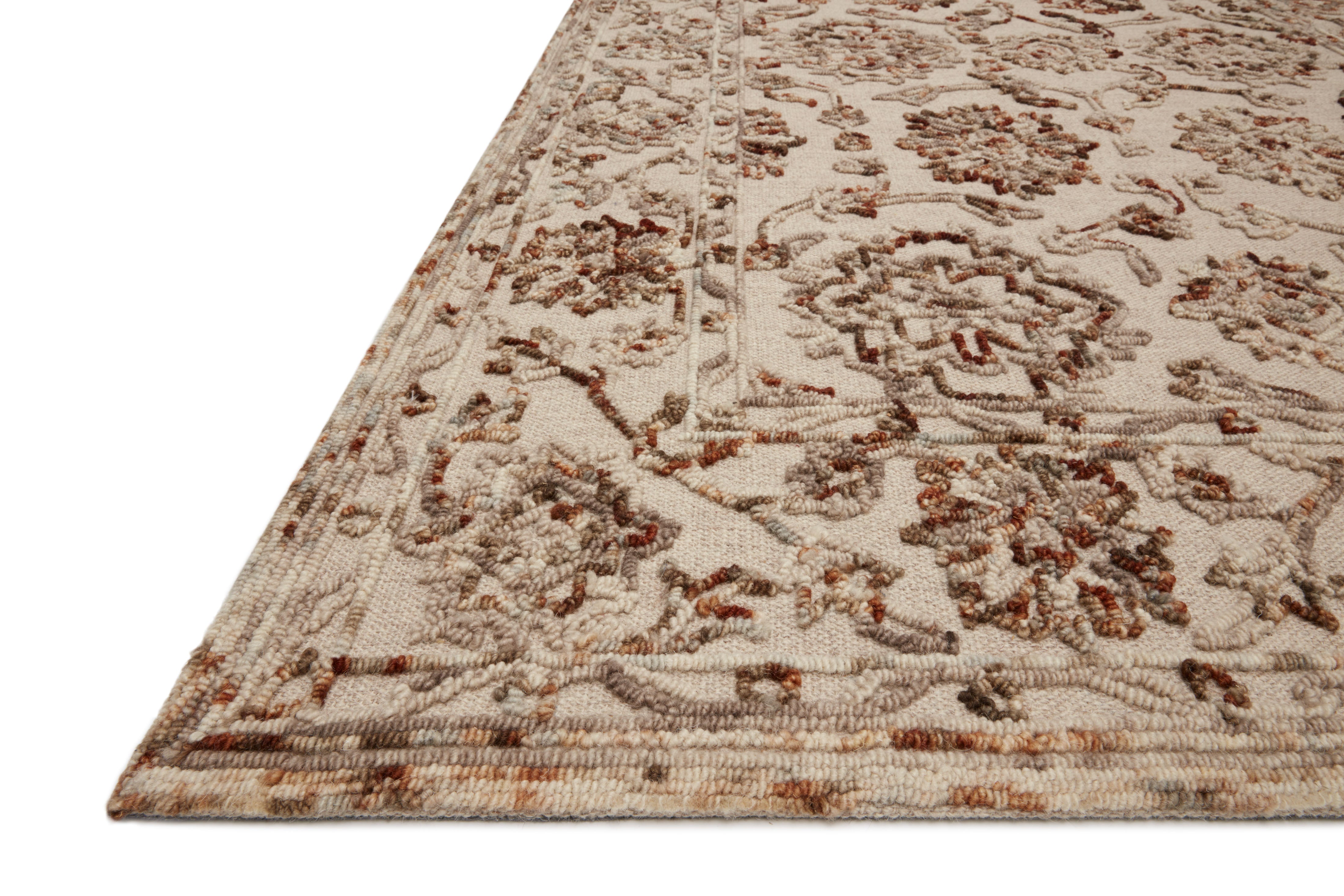 Loloi Halle Taupe / Rust Rug RUGS - wool Loloi
