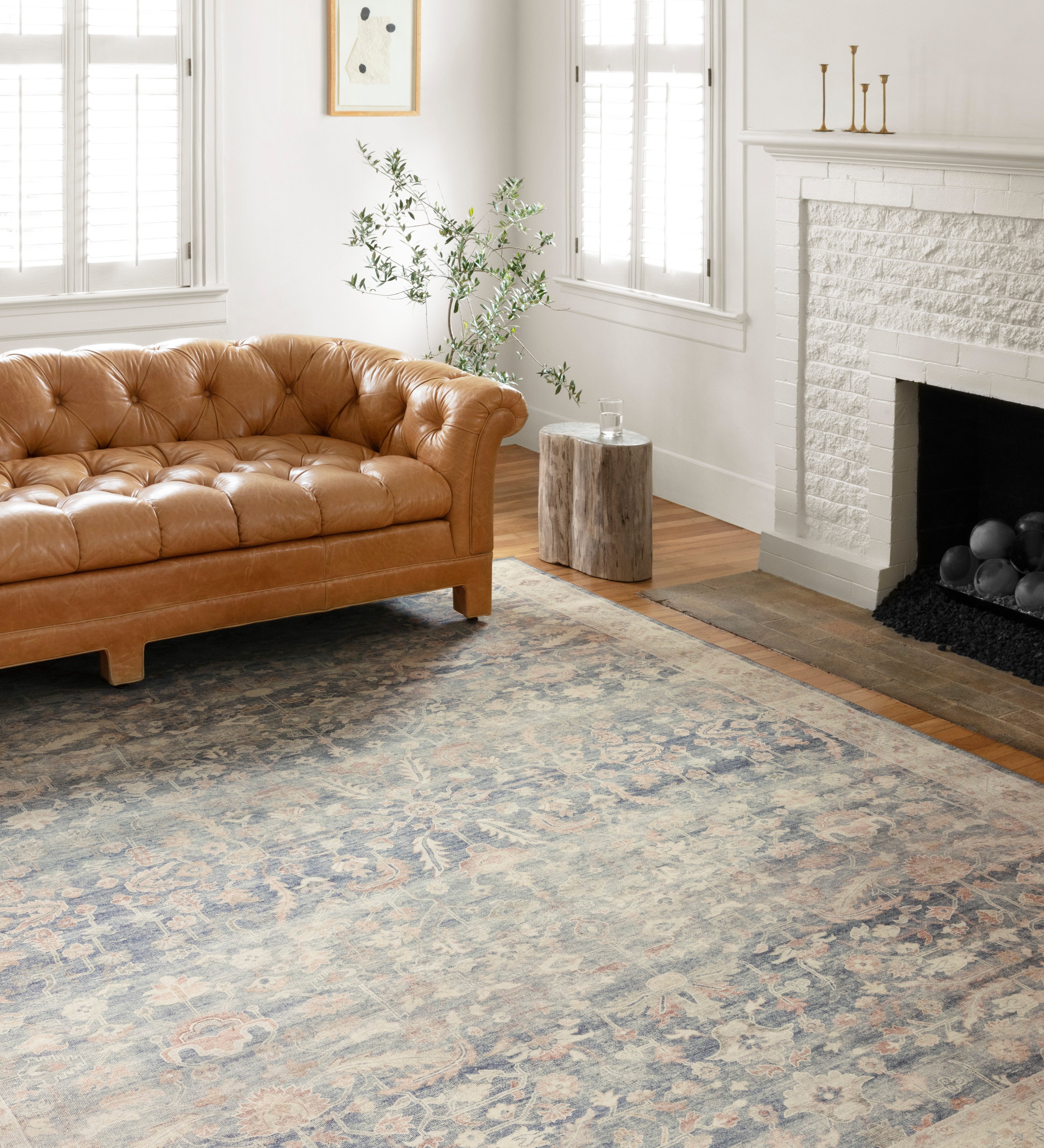 Loloi Hathaway Denim / Multi Rug 1-RUGS - patterned Loloi