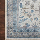 Loloi Heidi Ivory / Ocean Rug 1-RUGS-patterned Loloi