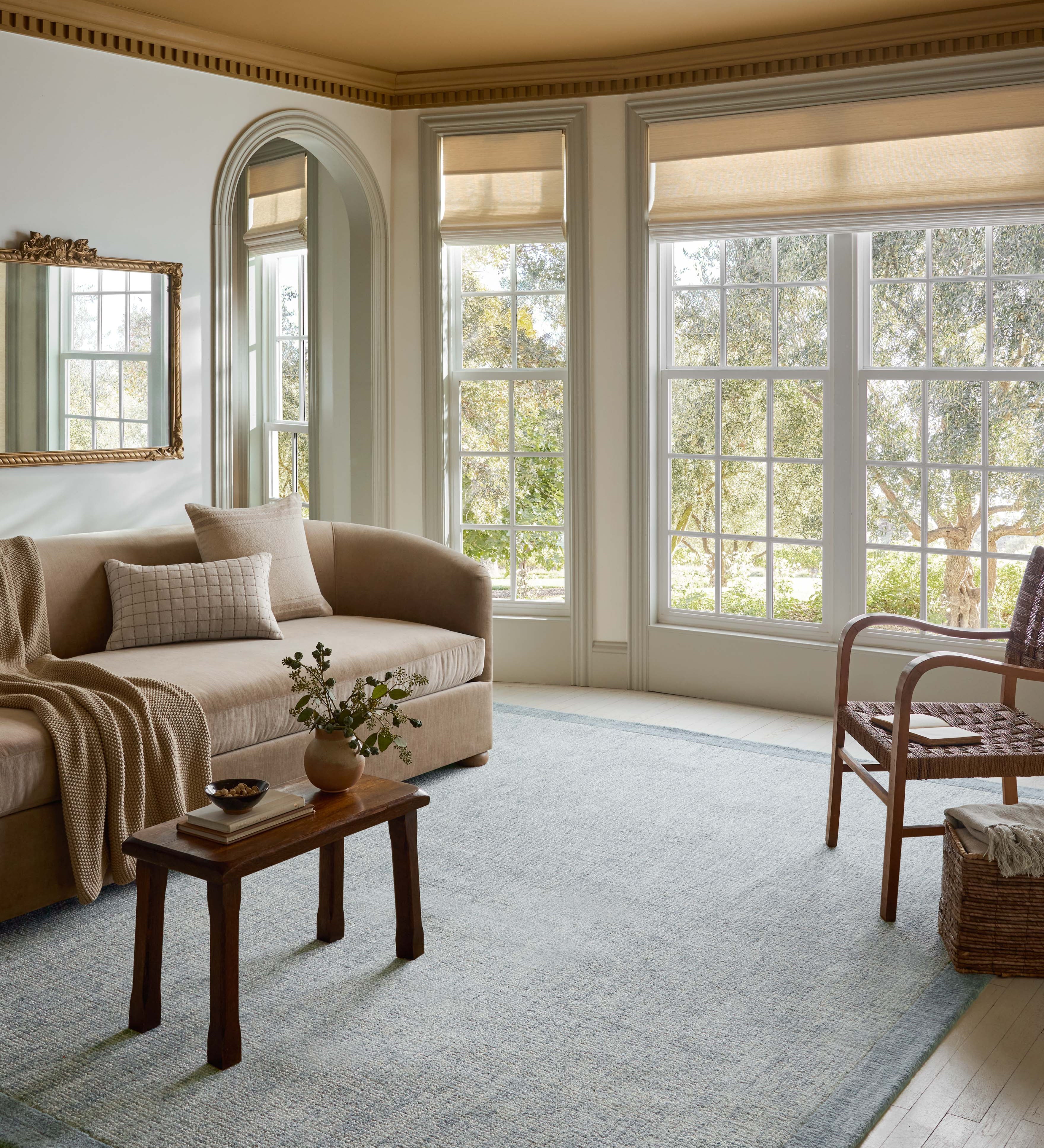 Magnolia Home by Joanna Gaines x Loloi Henley Ivory / Blue Rug RUGS - wool Loloi 18" x 18" sample