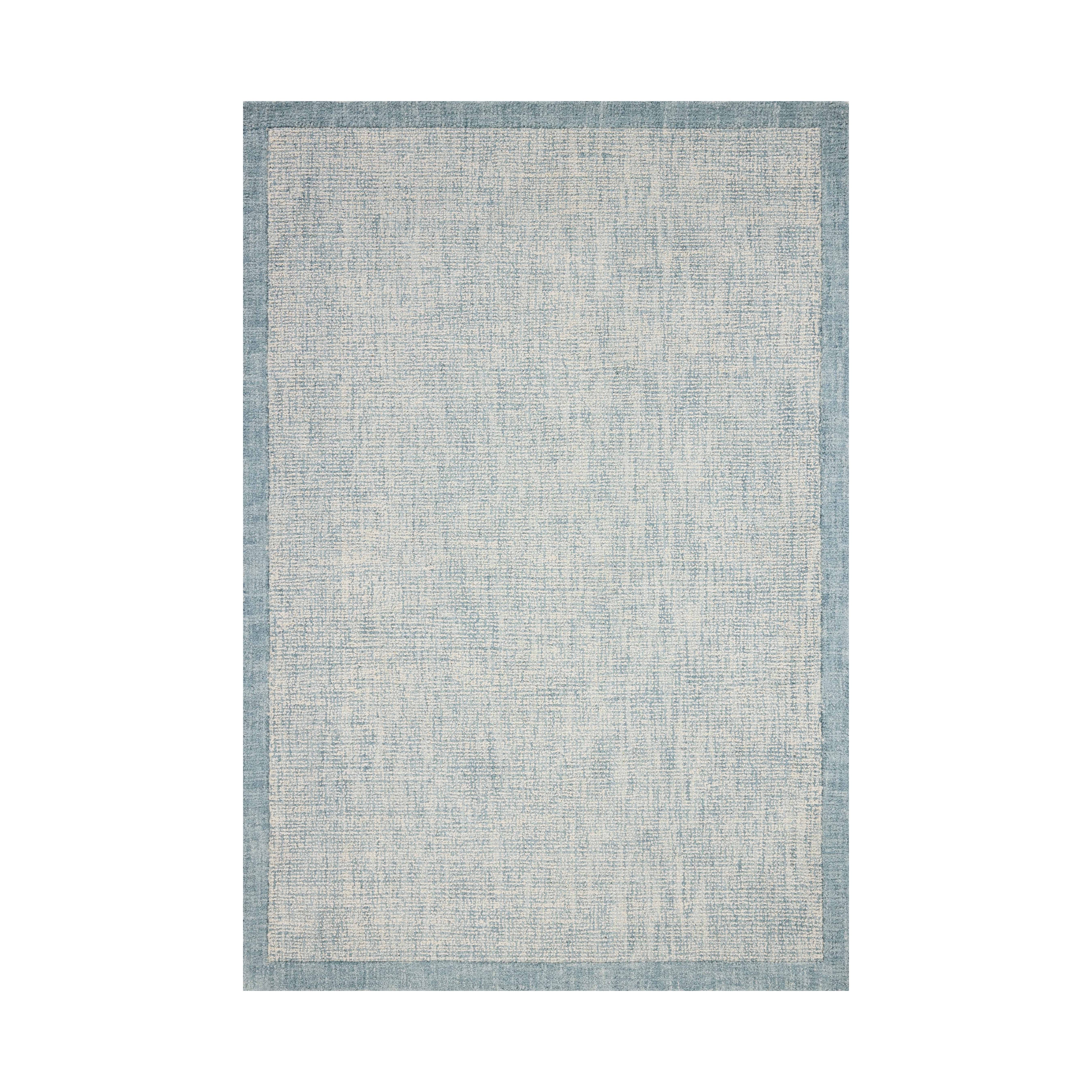 Magnolia Home by Joanna Gaines x Loloi Henley Ivory / Blue Rug RUGS - wool Loloi 18" x 18" sample