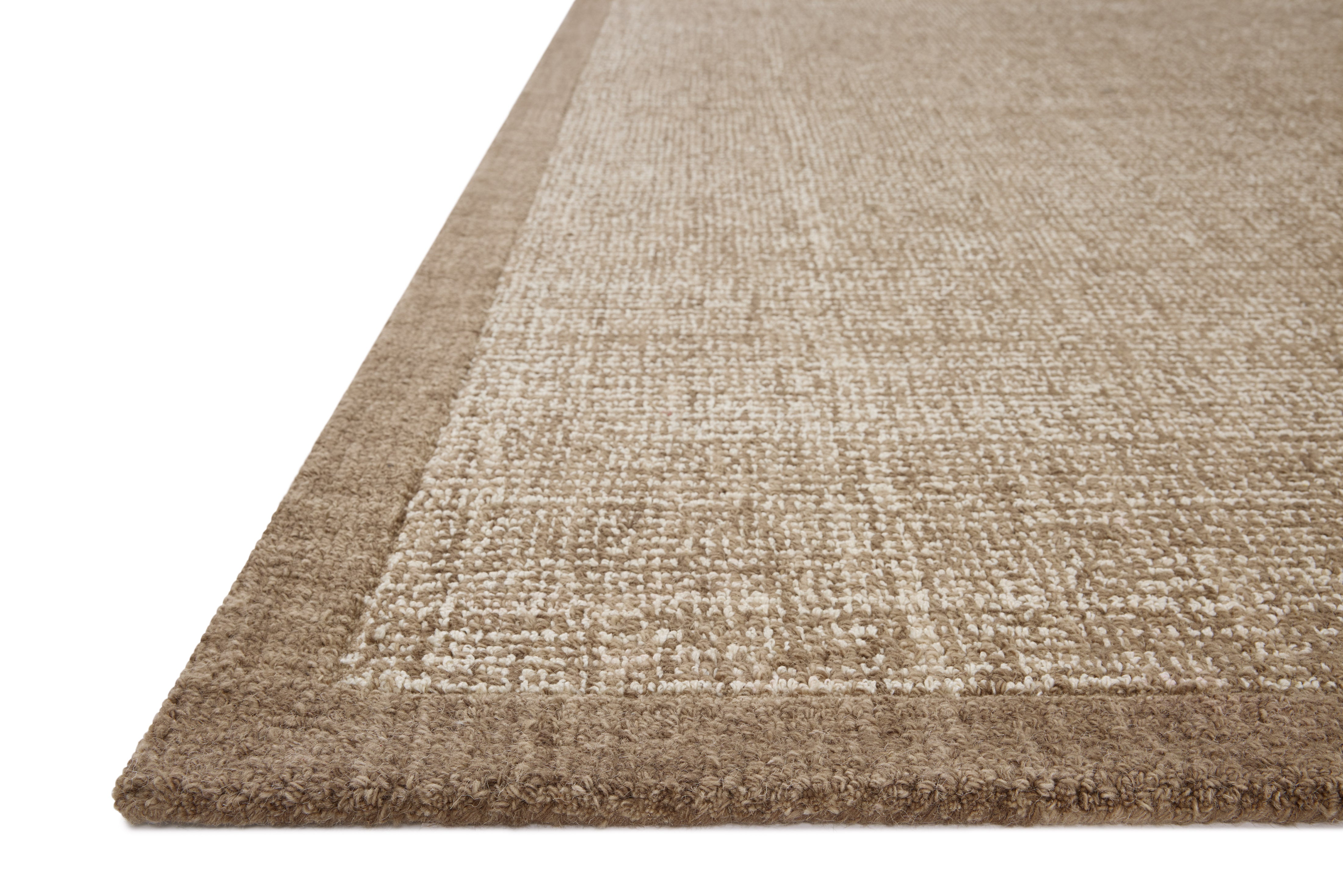 Magnolia Home by Joanna Gaines x Loloi Henley Ivory / Brown Rug RUGS - wool Loloi 18" x 18" sample
