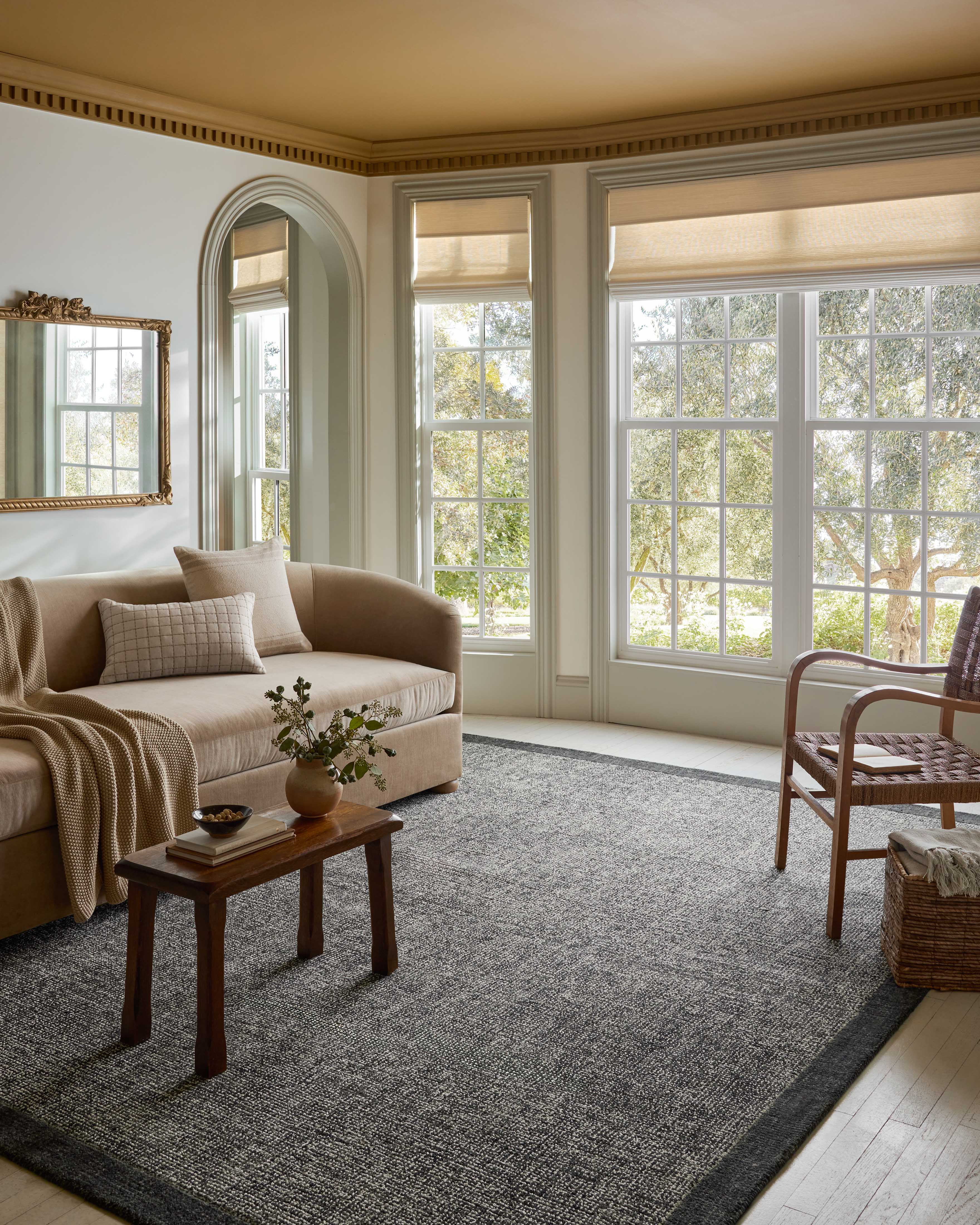 Magnolia Home by Joanna Gaines x Loloi Henley Ivory / Charcoal Rug RUGS - wool Loloi