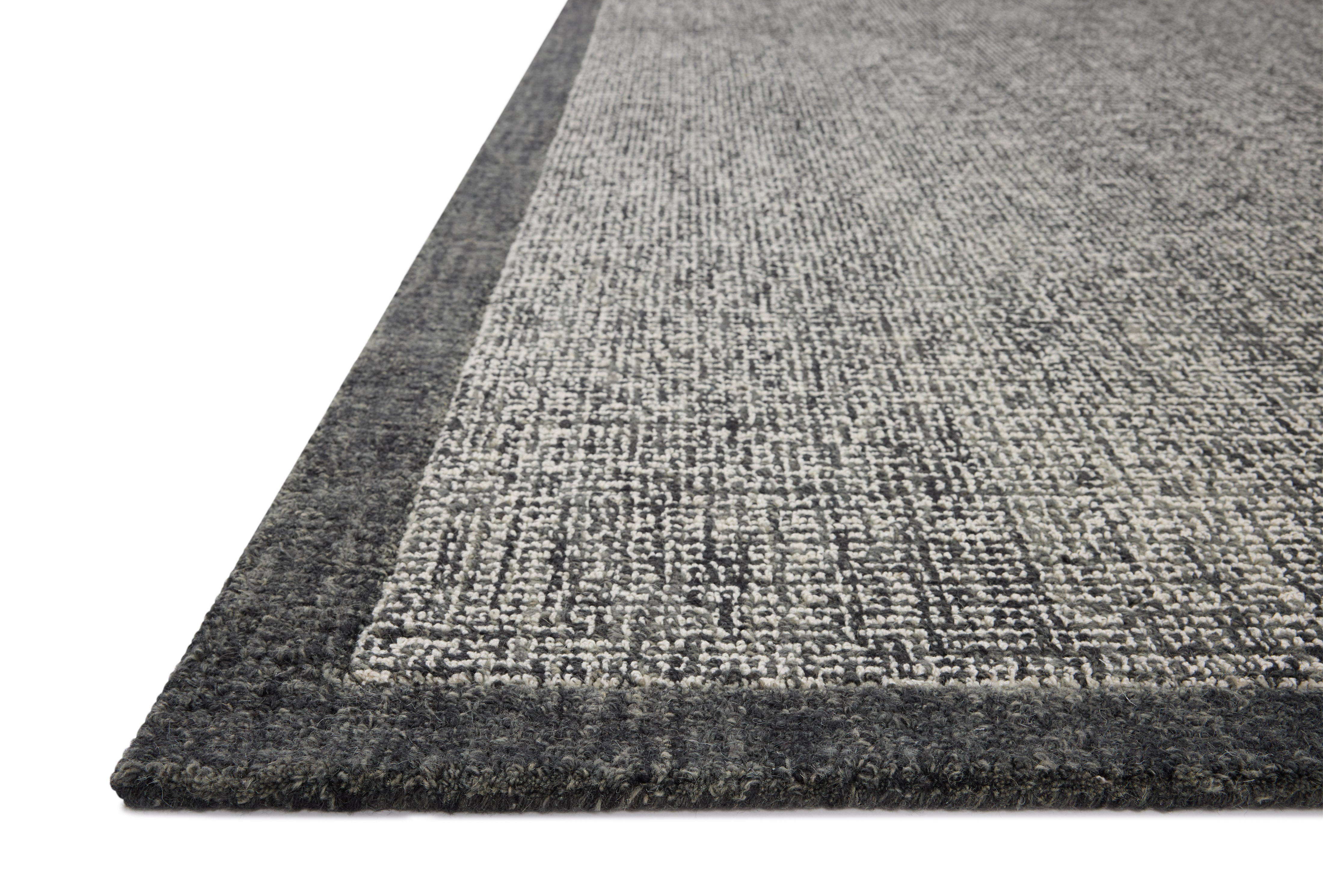 IN STORE - Loloi Henley Ivory / Charcoal Rug IN STORE - rugs Loloi 18" x 18" sample