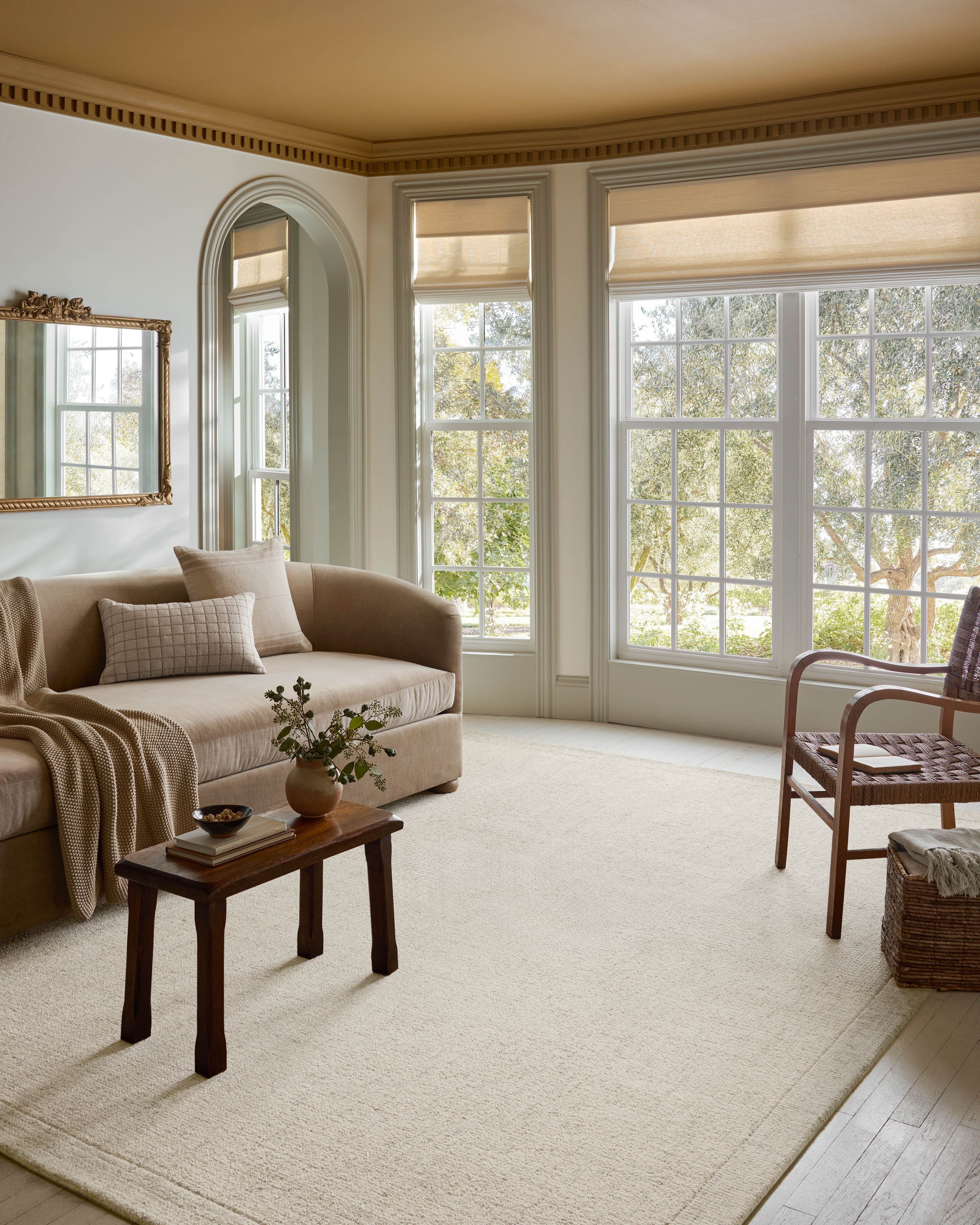 Magnolia Home Joanna Gaines x Loloi Henley Ivory / Smoke Rug RUGS - wool Loloi 18" x 18" sample