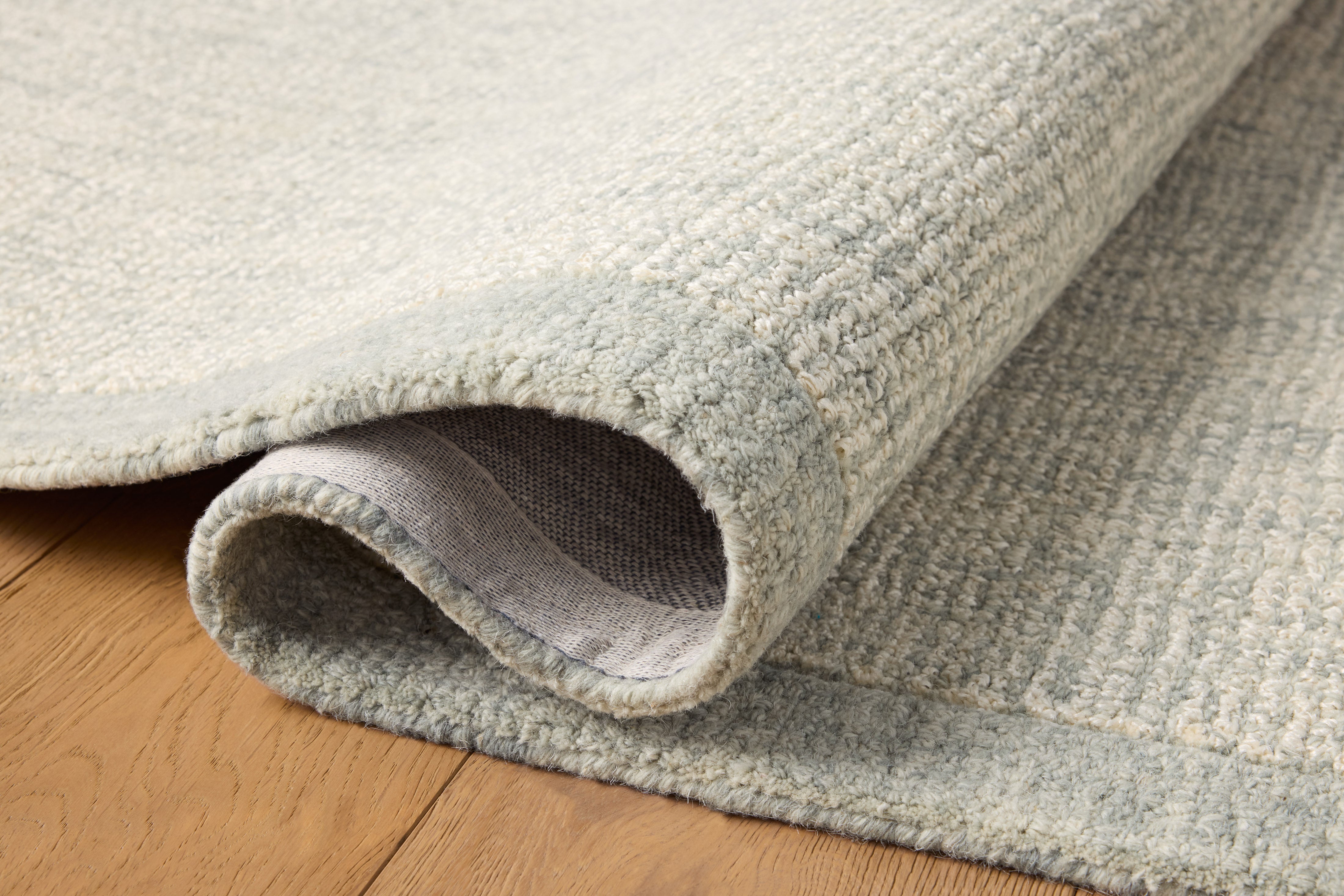 Magnolia Home by Joanna Gaines x Loloi Henley Ivory / Spa Rug RUGS - wool Loloi 18" x 18" sample