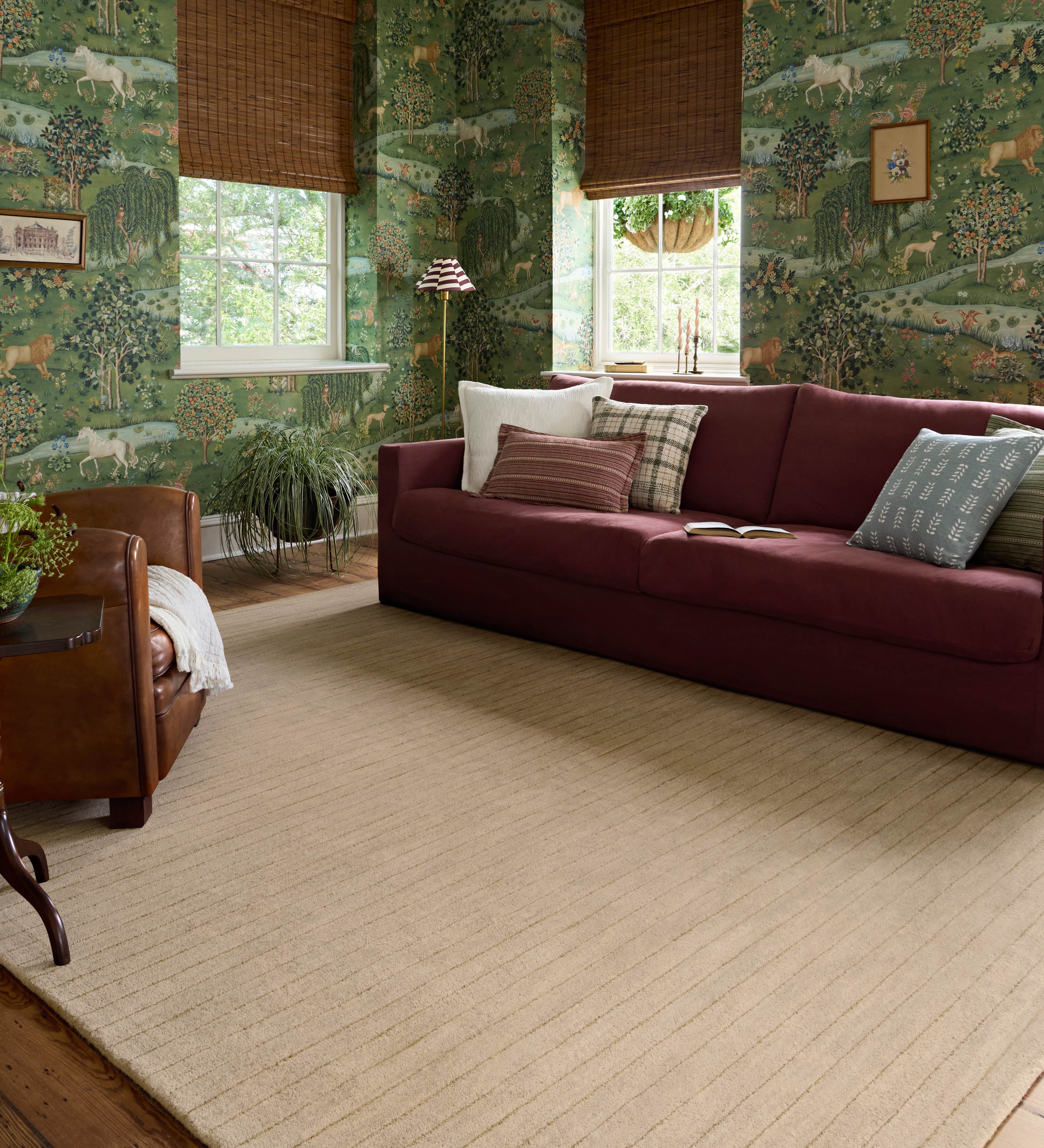 Chris Loves Julia x Loloi Henry Beige / Wheat Rug RUGS - striped Loloi