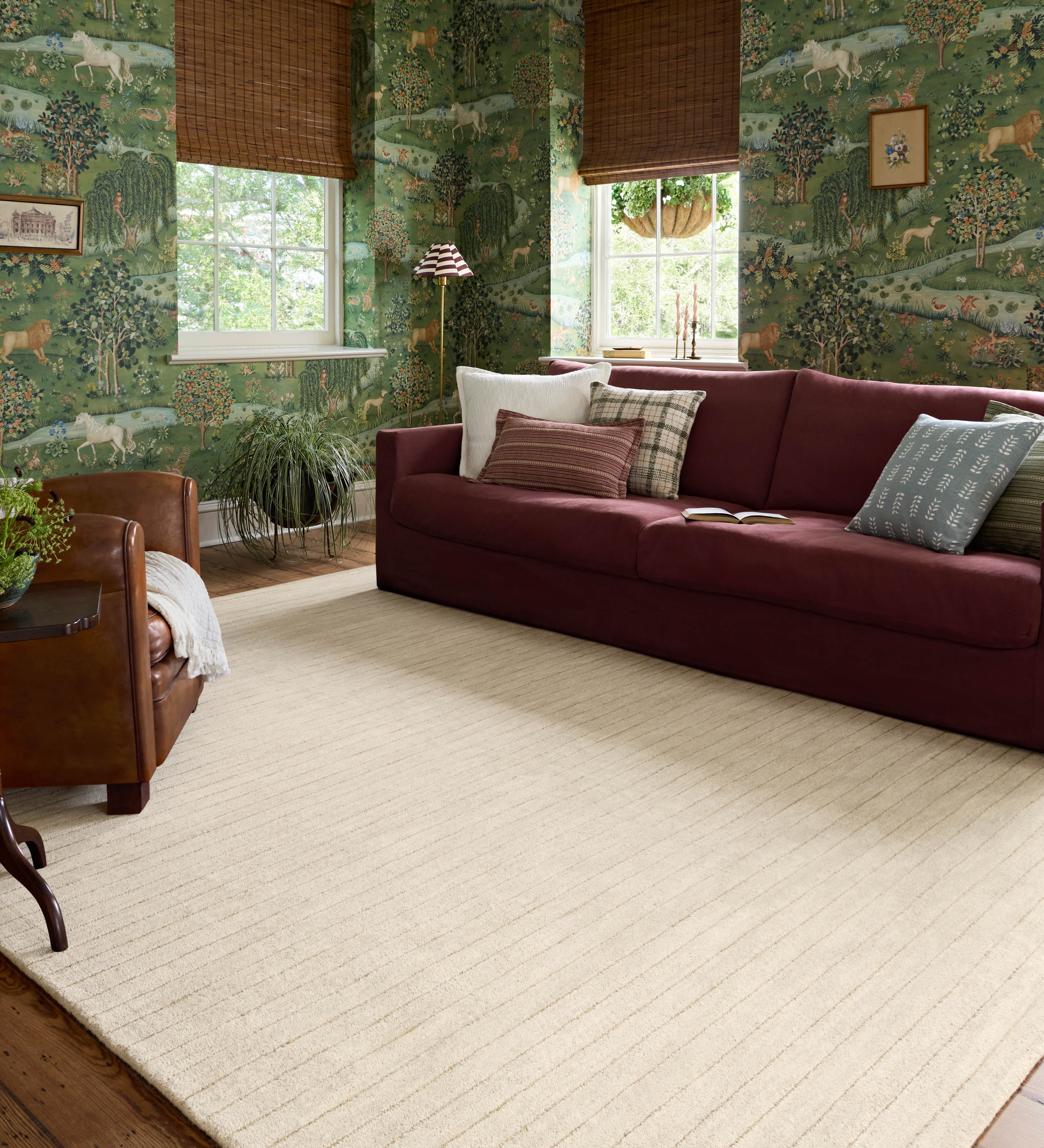 Chris Loves Julia x Loloi Henry Ivory / Dove Rug RUGS - striped Loloi