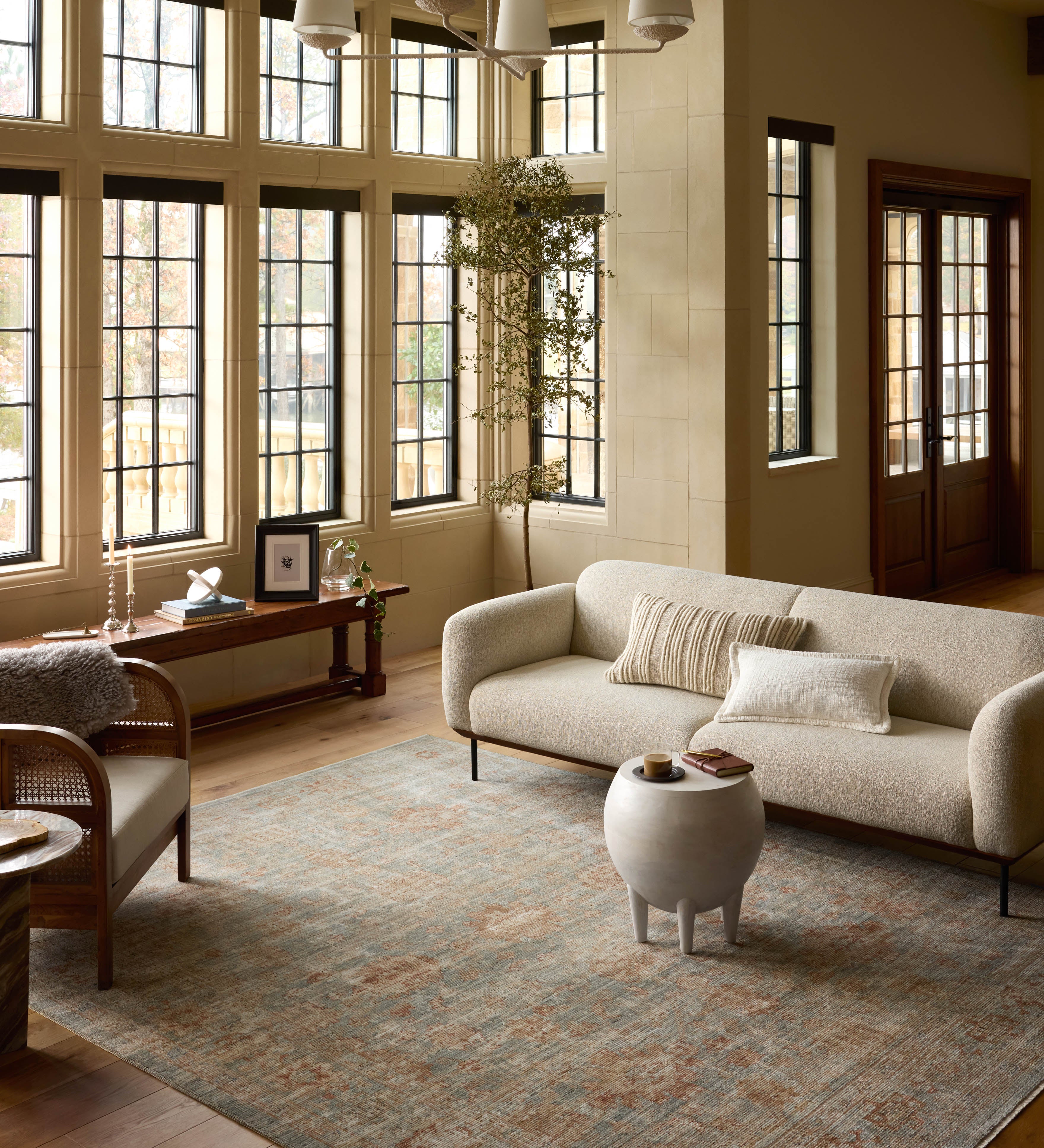 Loloi Heritage Aqua / Terracotta Rug 0-RUGS-patterned Loloi