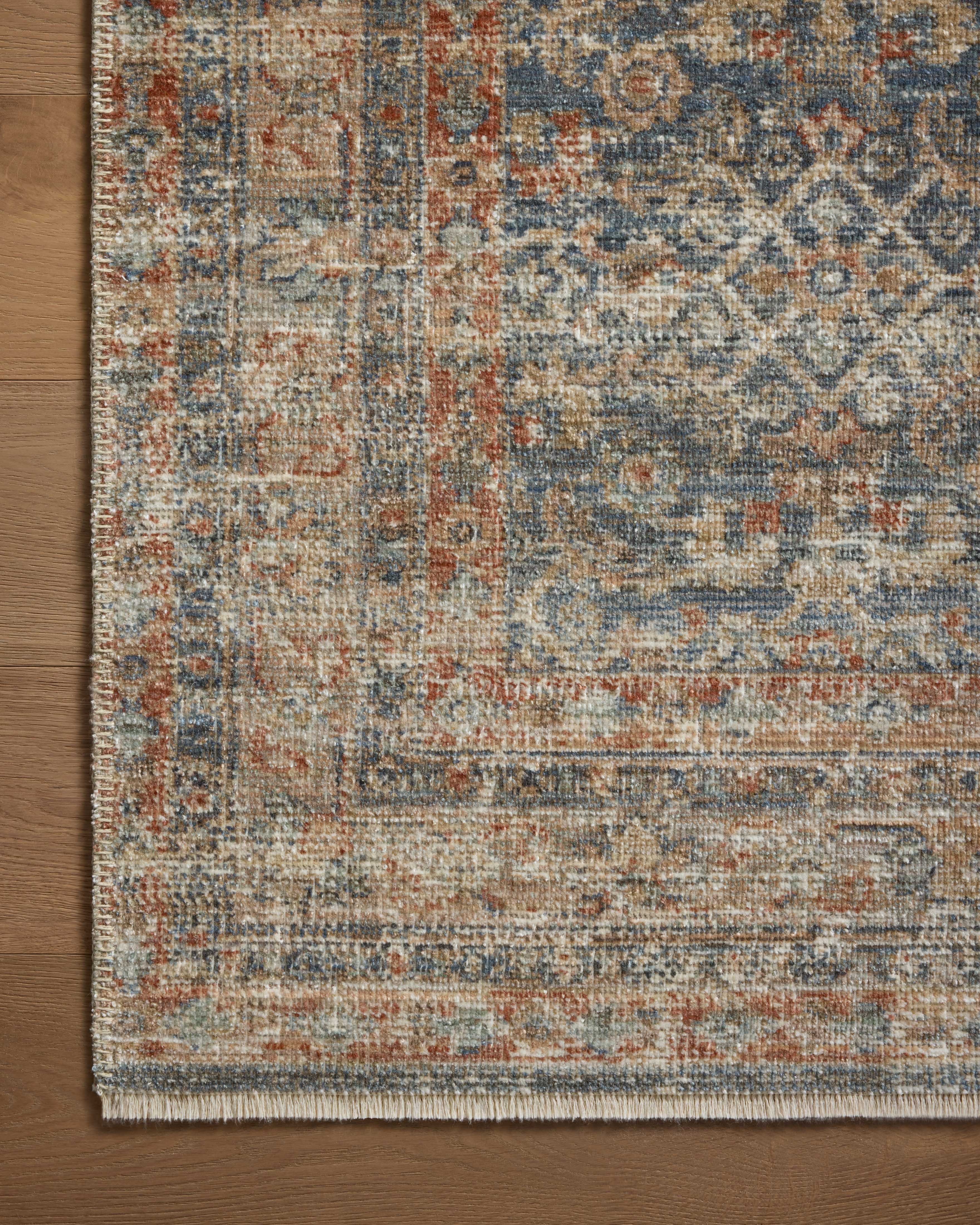 Loloi Heritage Blue / Rust Rug 0-RUGS-patterned Loloi